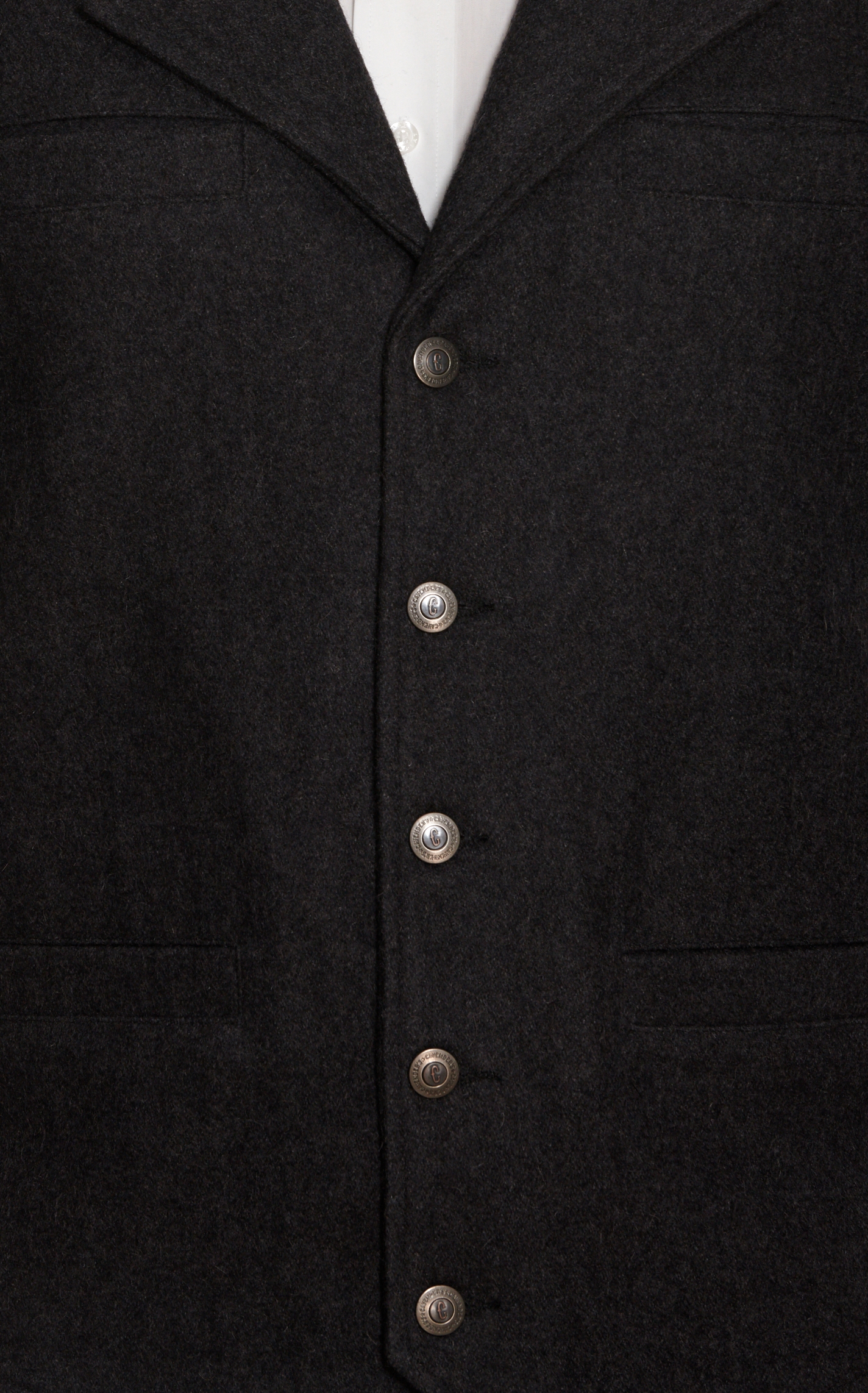 Cavenders Men's Black Wool Vest - Image 1
