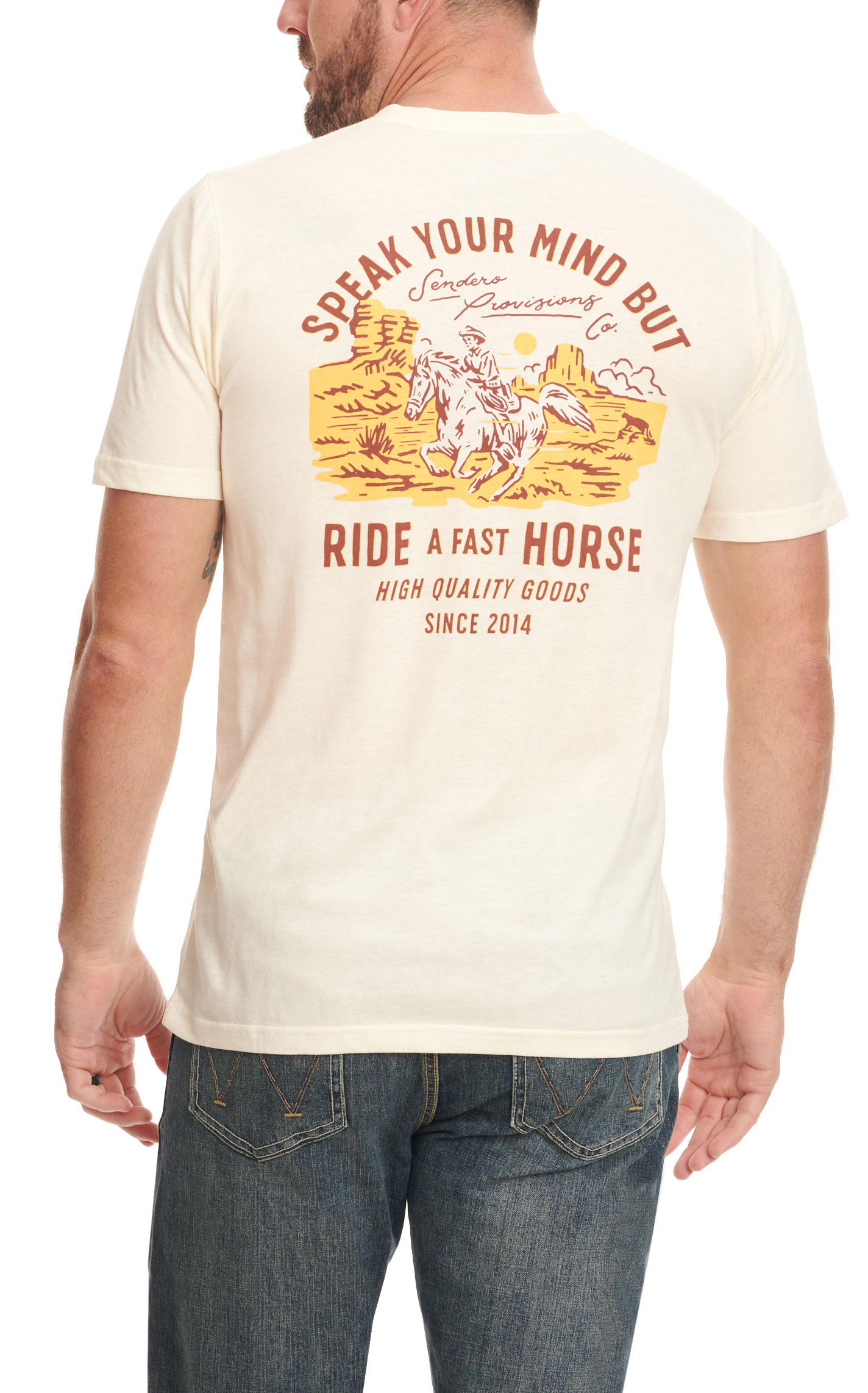 Sendero Provisions Co. Men's Bone Speak Your Mind Logo Graphic Short Sleeve T-Shirt - Image 1
