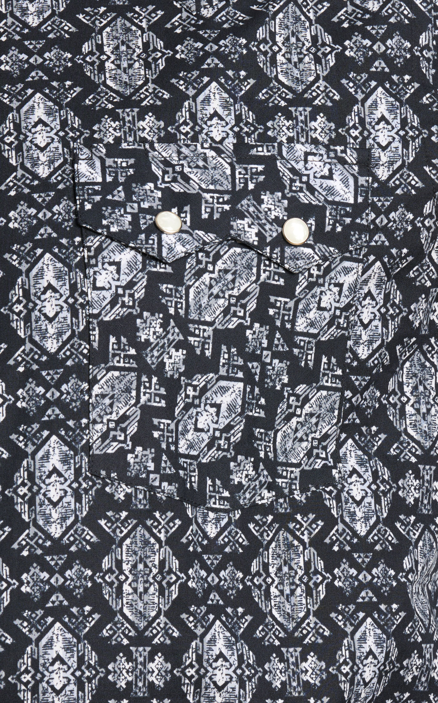 Panhandle Men's Black & Gray Aztec Western Shirt - Image 1