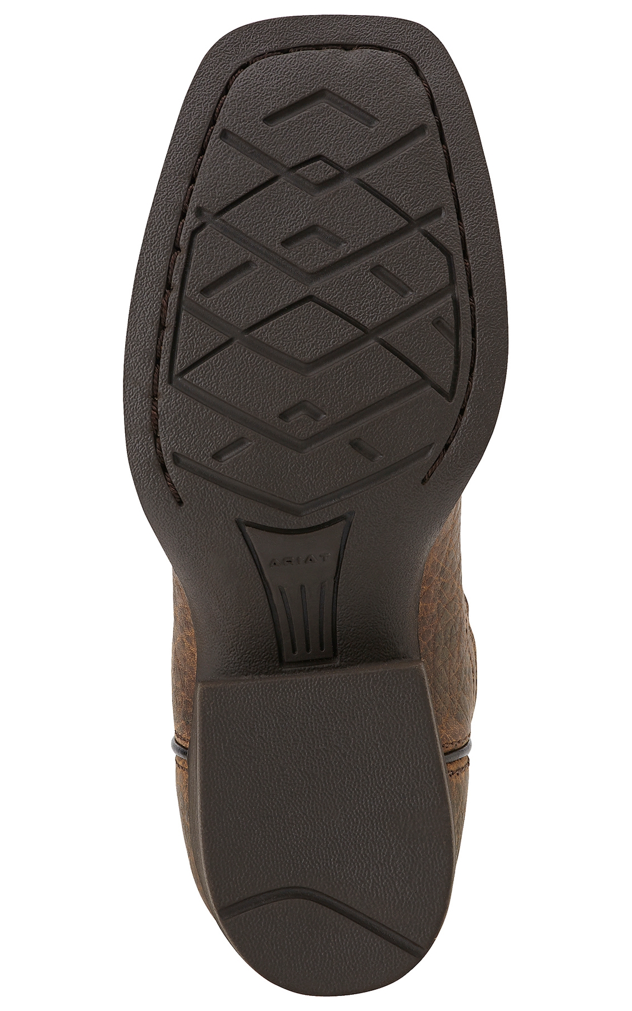 Ariat Kids Tombstone Earth Brown with Black Square Toe Cowboy Boots - Image 1