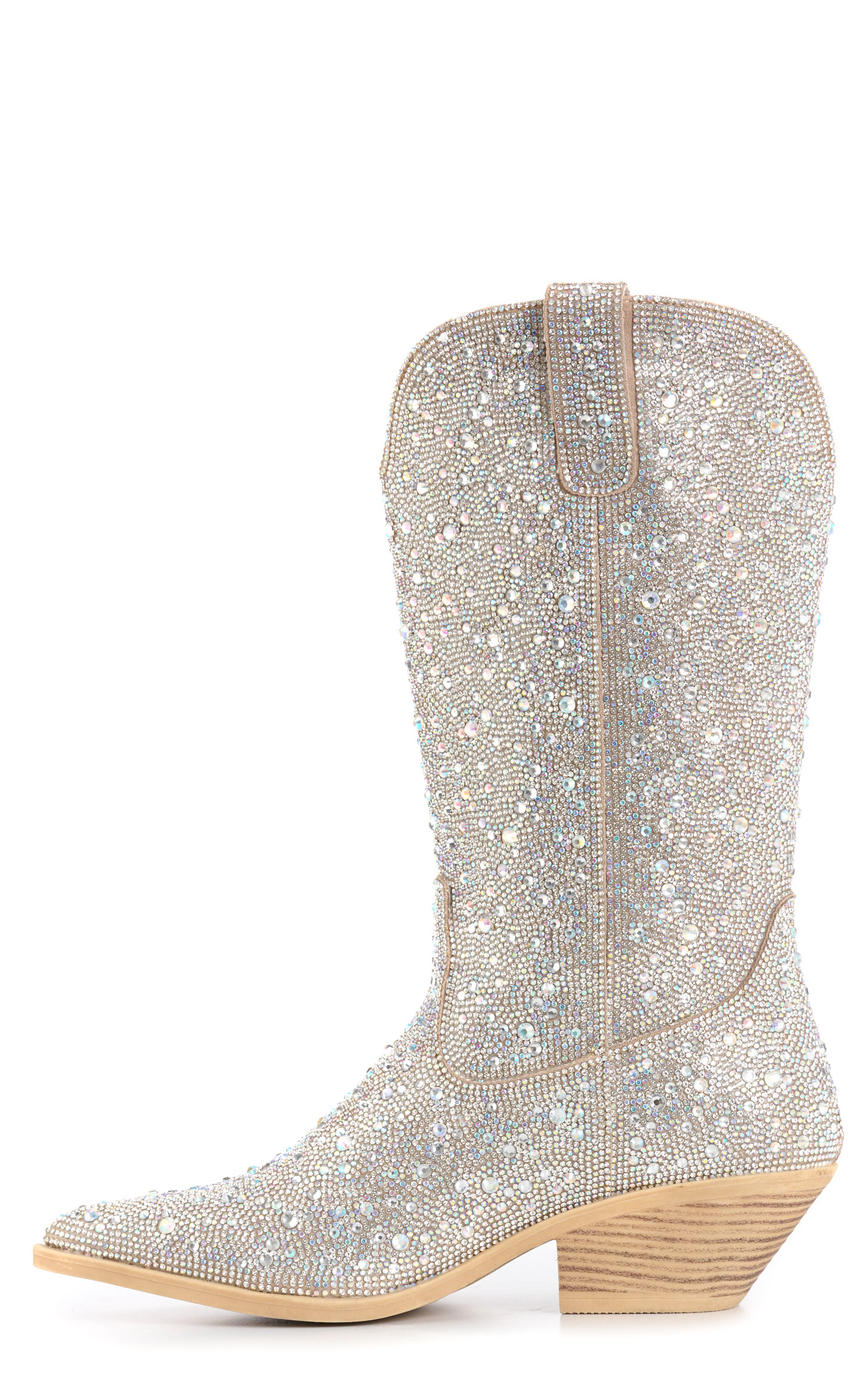 Roper Women’s Nettie Silver Crystal Fashion Snip Toe Cowboy Boots - Image 1