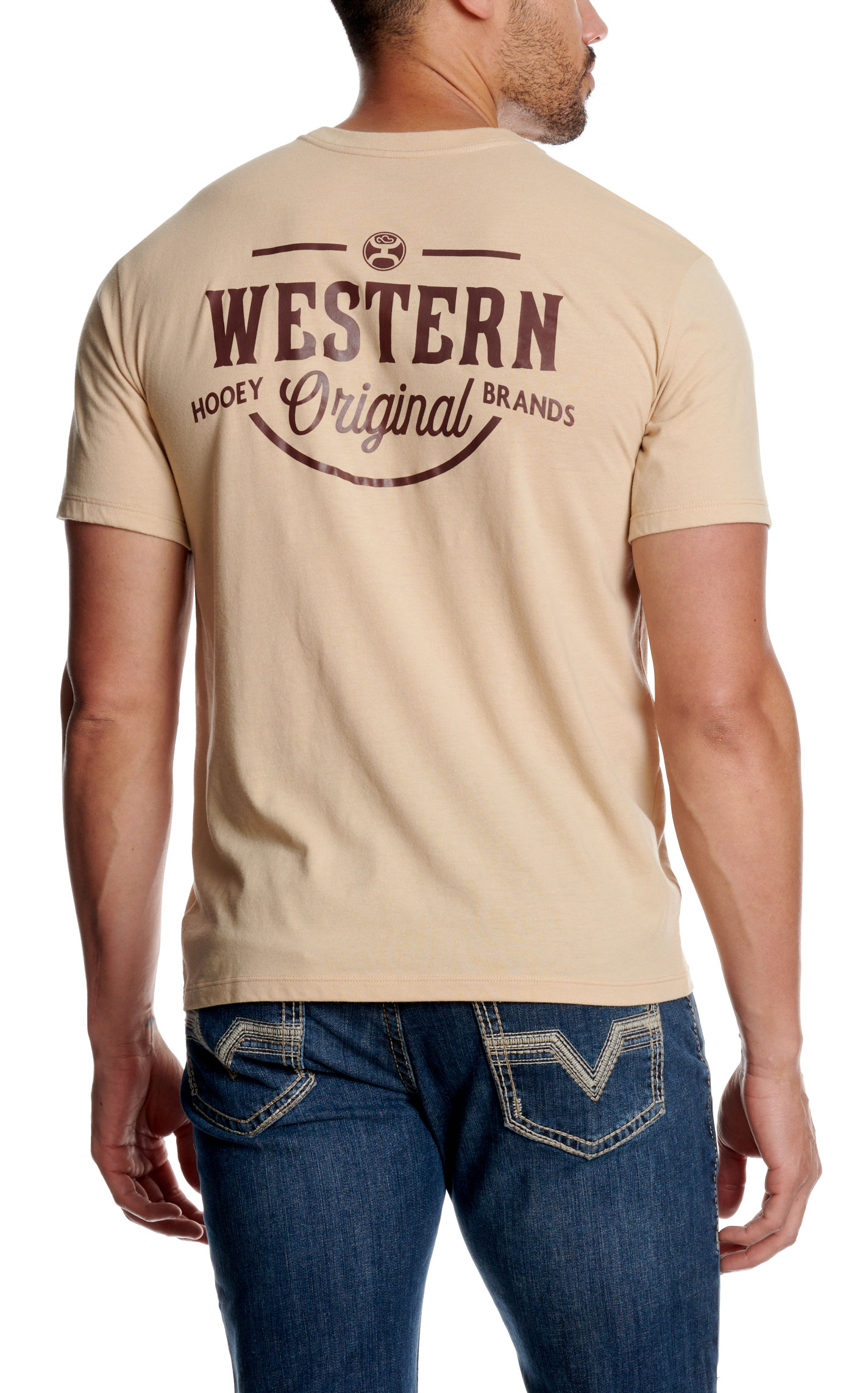 Hooey Men's Western OG Beige Graphic T-Shirt - Image 2