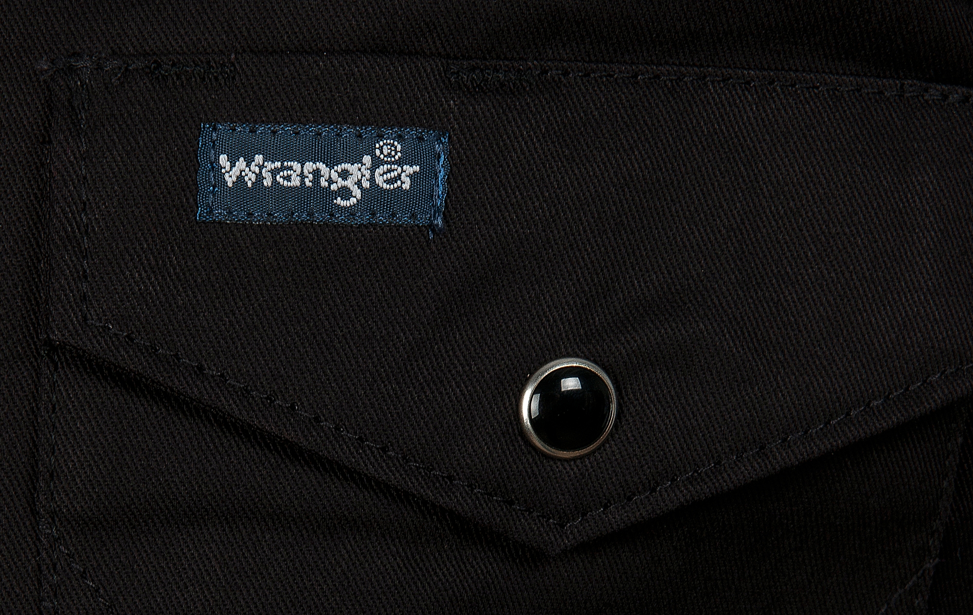 Wrangler Black Twill Long Sleeve Snap Workshirt- Big & Tall Sizes - Image 1