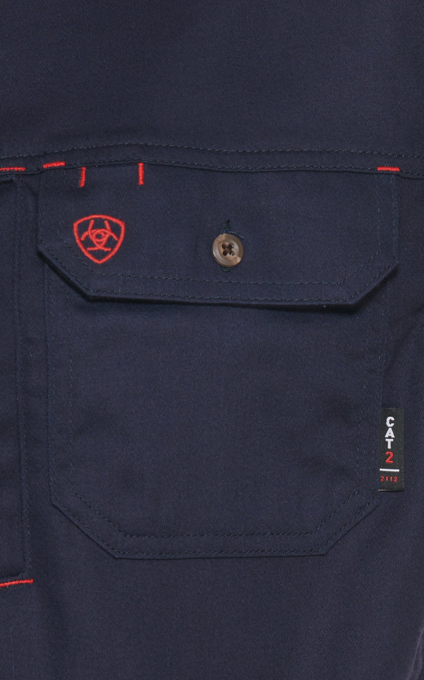 Ariat Men's Solid Navy Vent Long Sleeve FR Work Shirt - Image 1