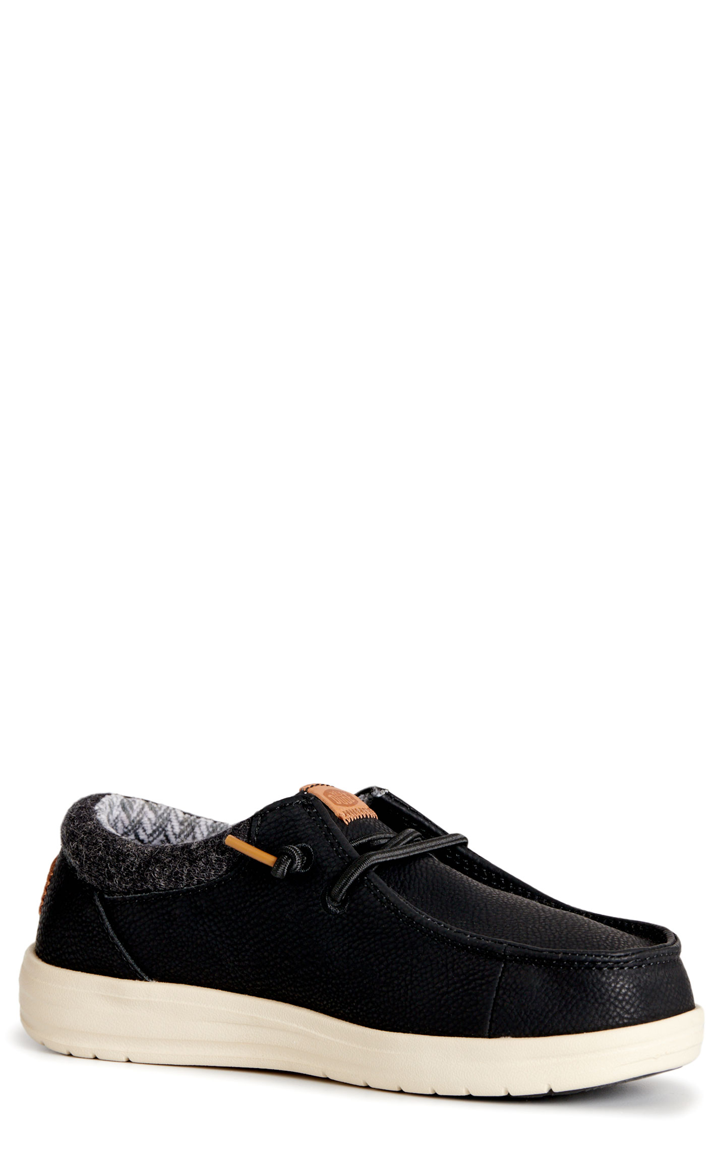 Hey Dude Boy's Paul Black Lace Moc Toe Casual Shoes - Image 1