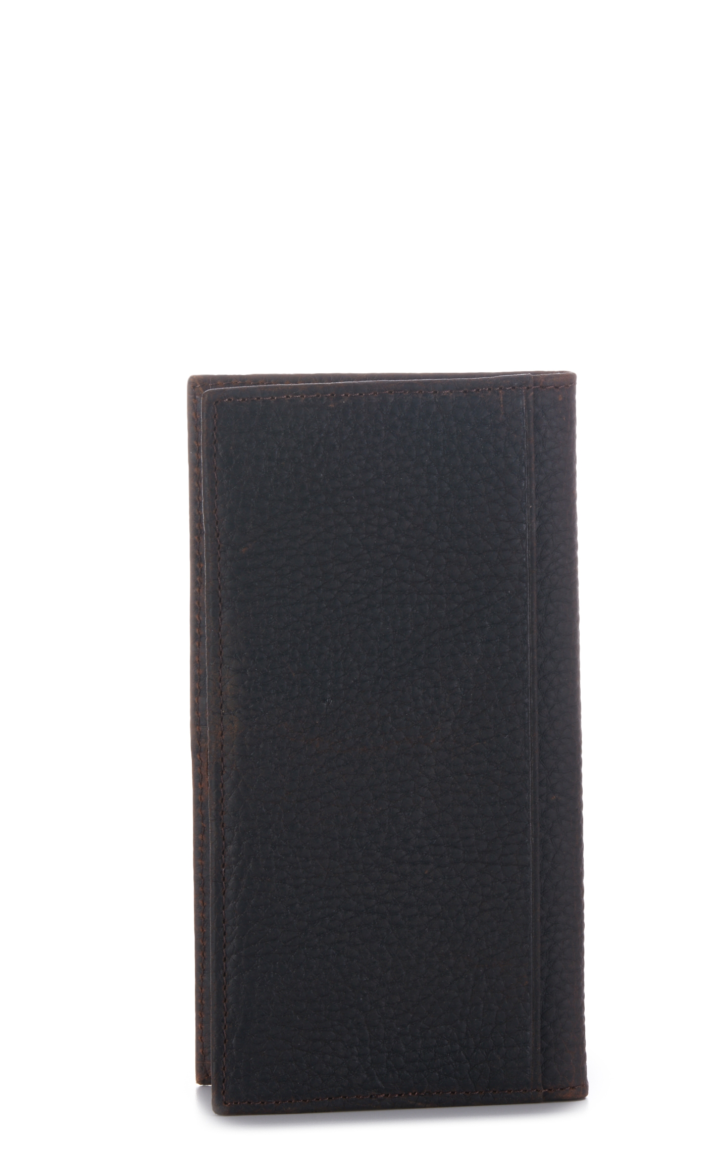 Ariat Men's Rowdy Brown Leather with Mexico Flag Shield Logo Bi-Fold Wallet - Image 1