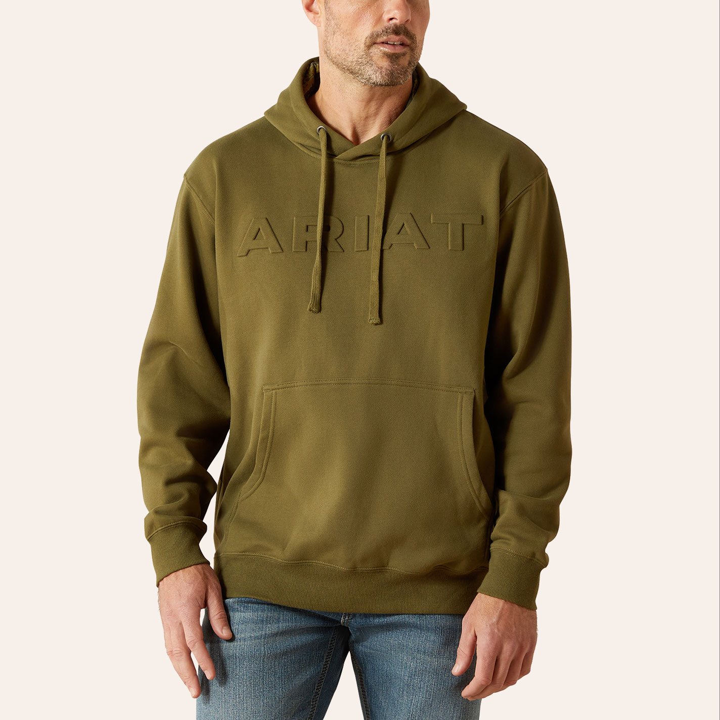 Ariat Men's Winter Moss Embossed Logo Hoodie - Image 1