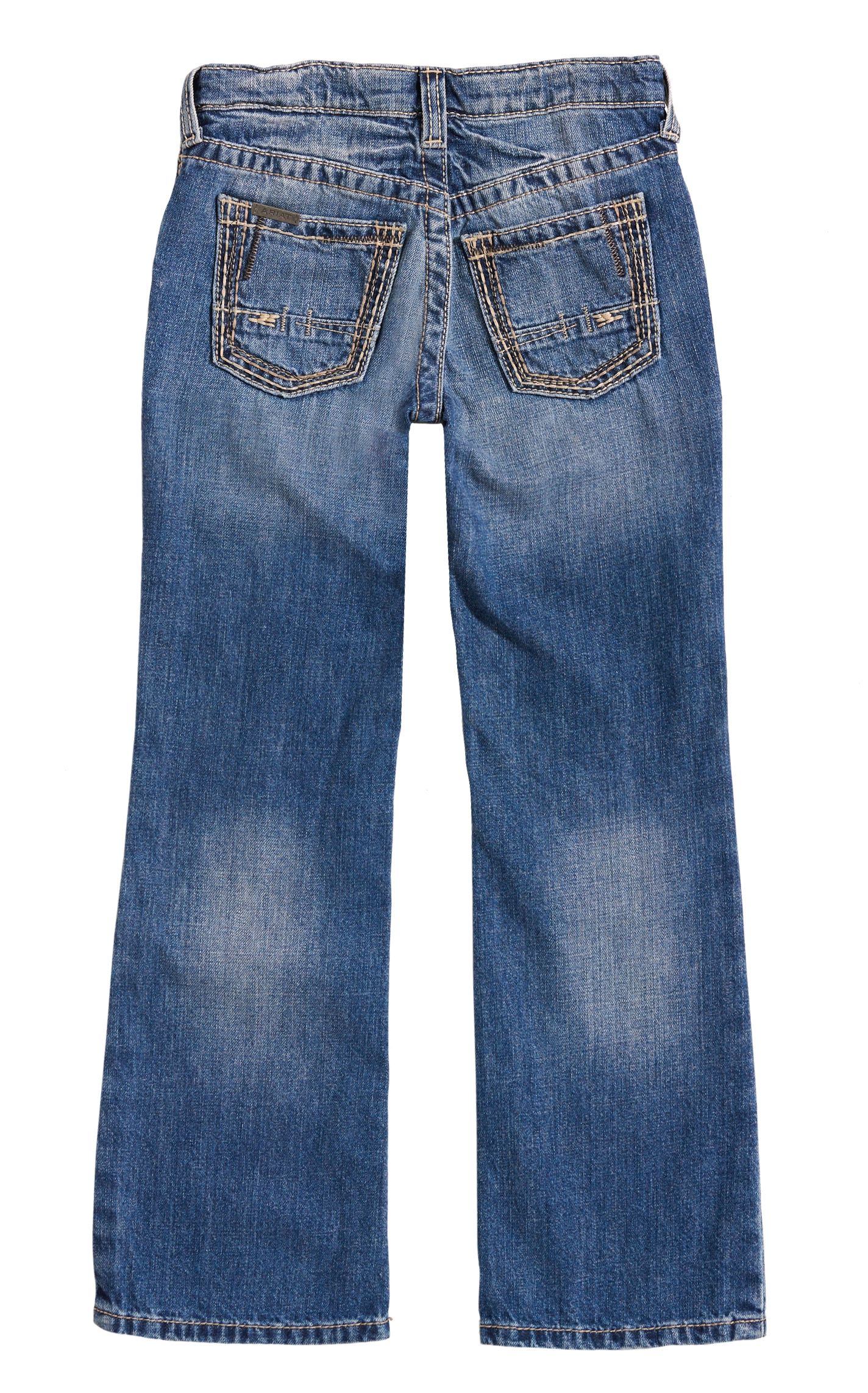 Ariat Boys' B4 Boundary Dakota Medium Wash Relaxed Fit Boot Cut Jeans (7-16) - Image 1