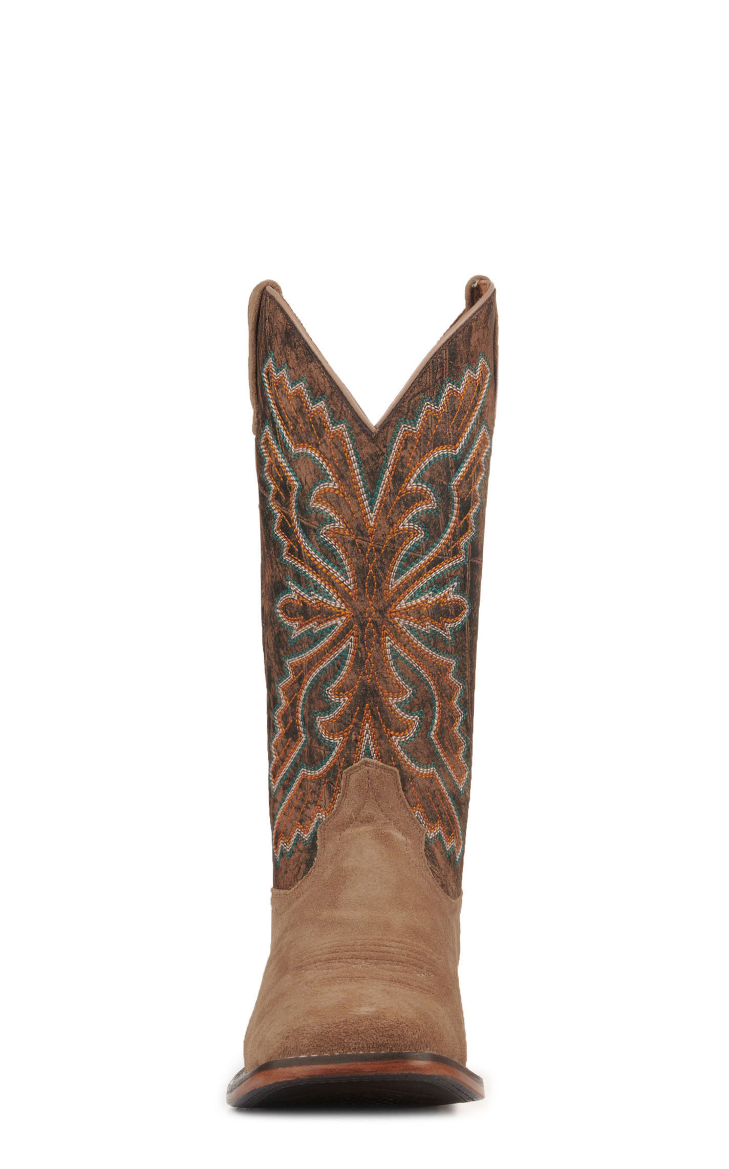 Ariat Men's Sting Tan Roughout and Dark Tan TekStep Wide Square Toe Cowboy Boots - Image 1