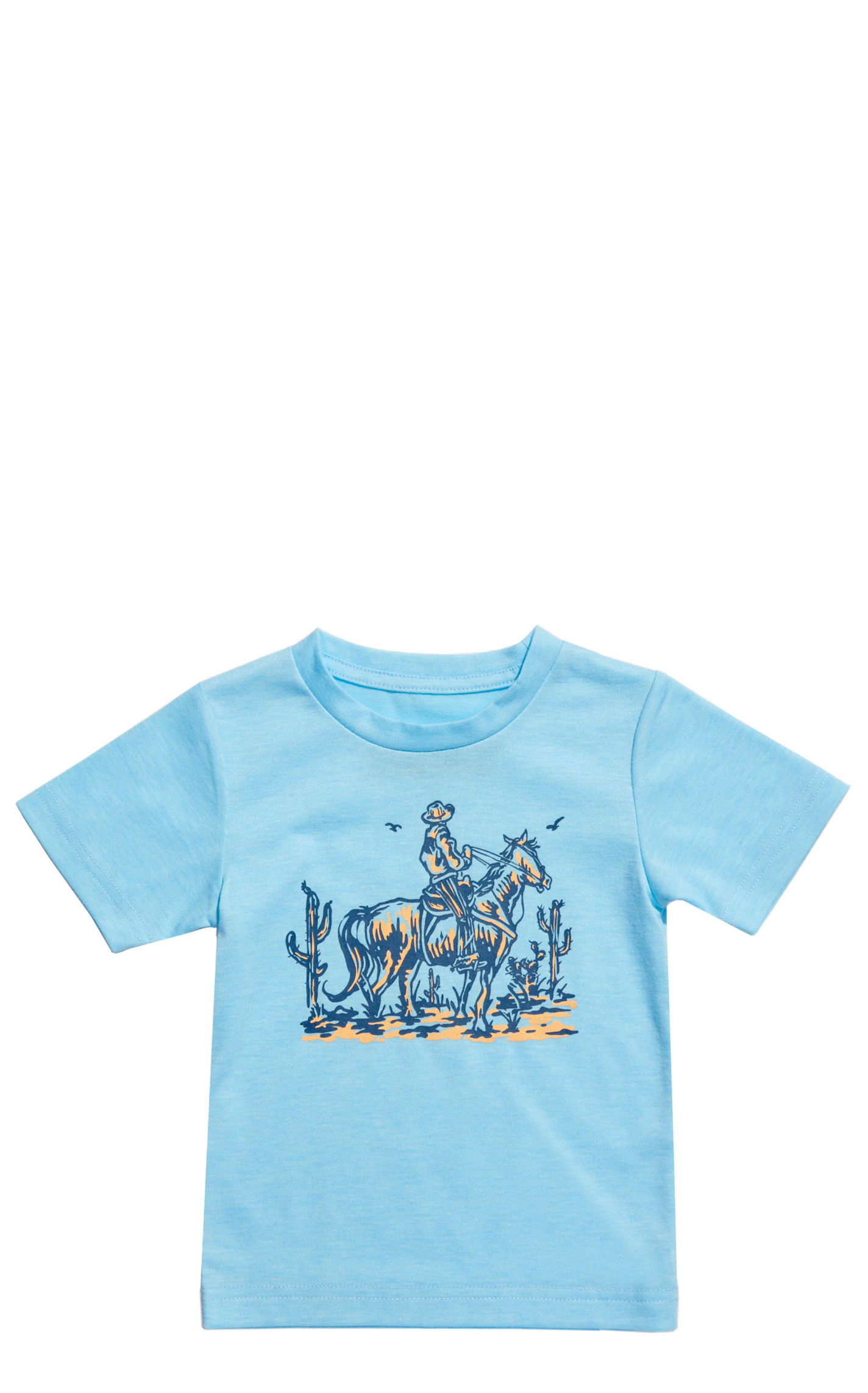 Rafter C Toddler Boy's Light Blue Cowboy Graphic T-Shirt - Image 1