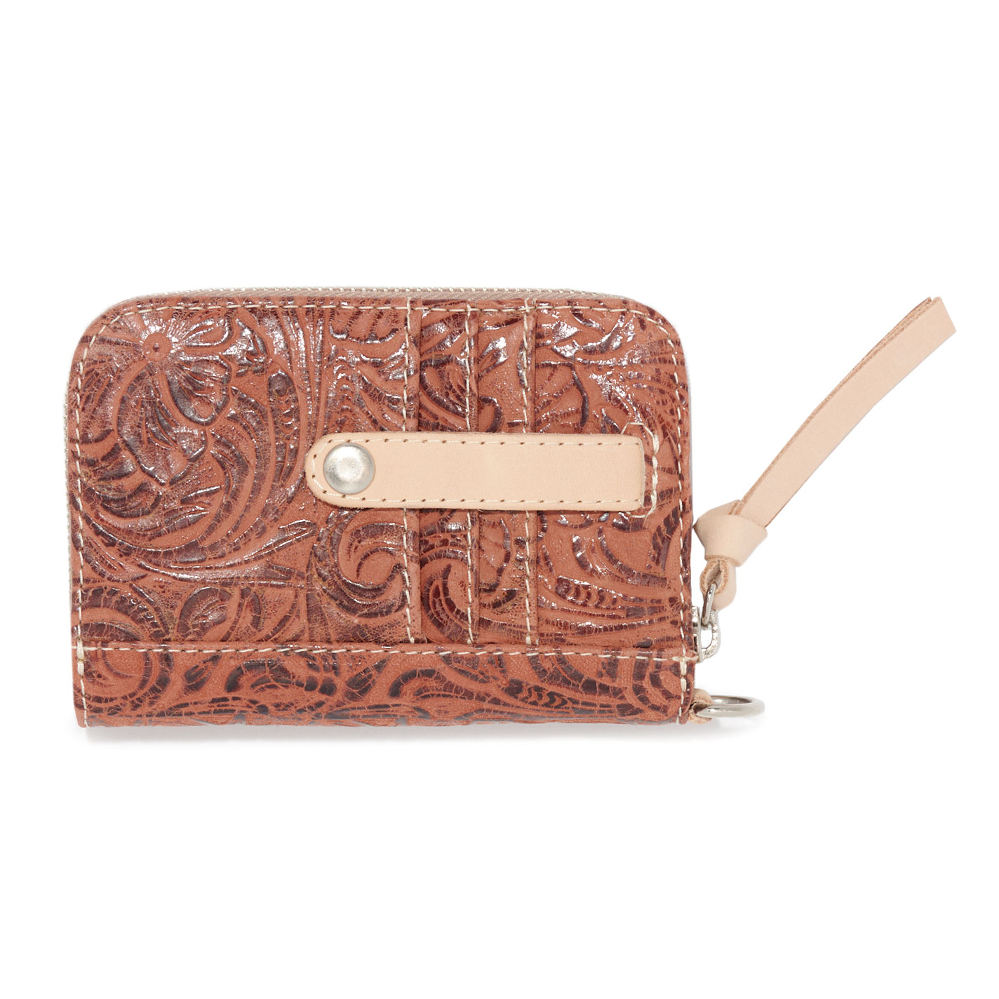 Consuela Sally Zippy Tooled Brown Leather Wallet - Image 1