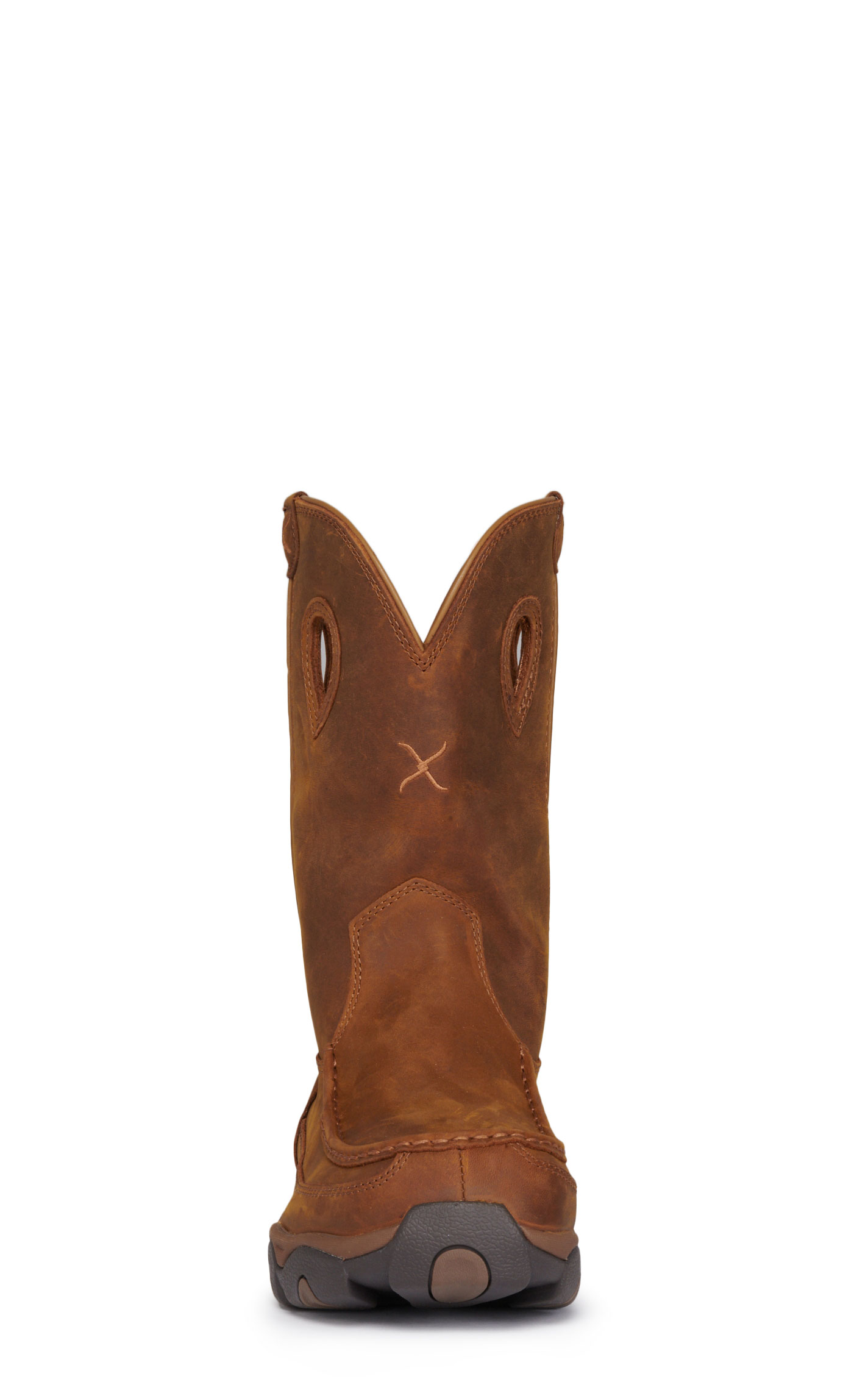 Twisted X Men's Oiled Saddle Brown Round Composite Moc Toe Hiker Work Boots - Image 1