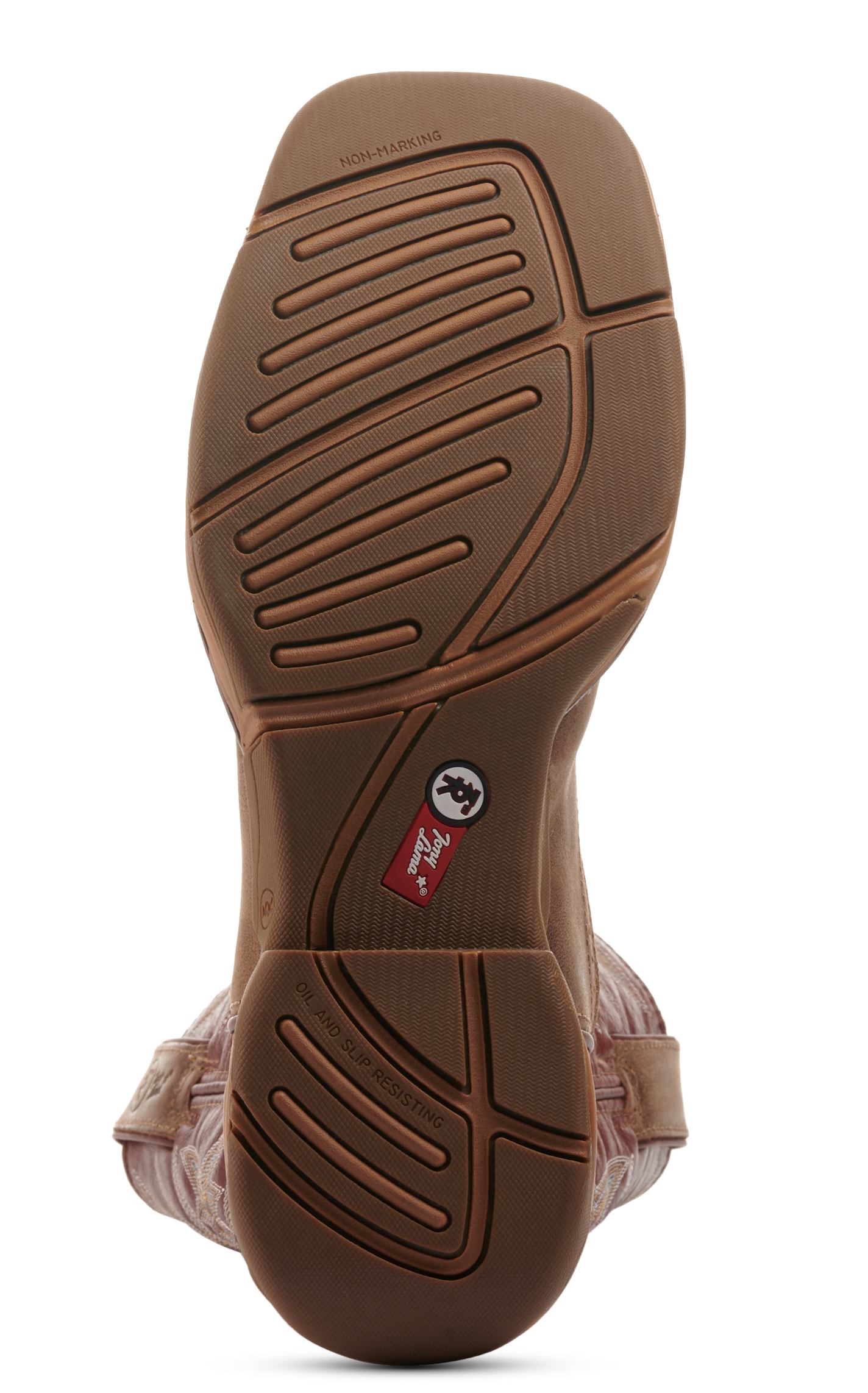 Tony Lama Men's Bartlett Tan and Cognac Wide Square Toe Work Boot - Image 1