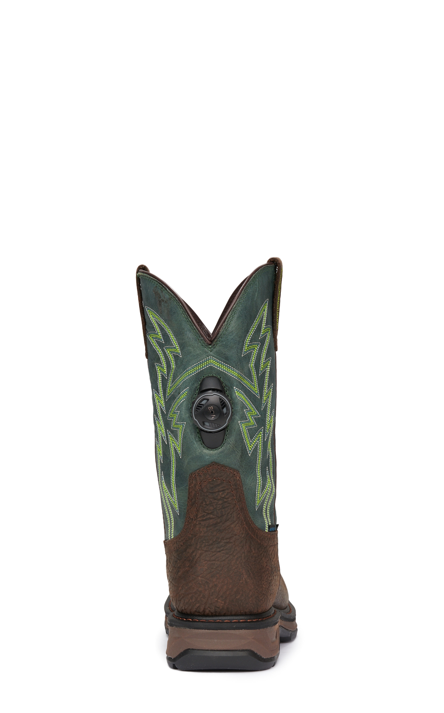 Ariat Men's WorkHog XT Brown and Dark Green BOA Fit Waterproof Square Carbon Toe Work Boots - Image 1