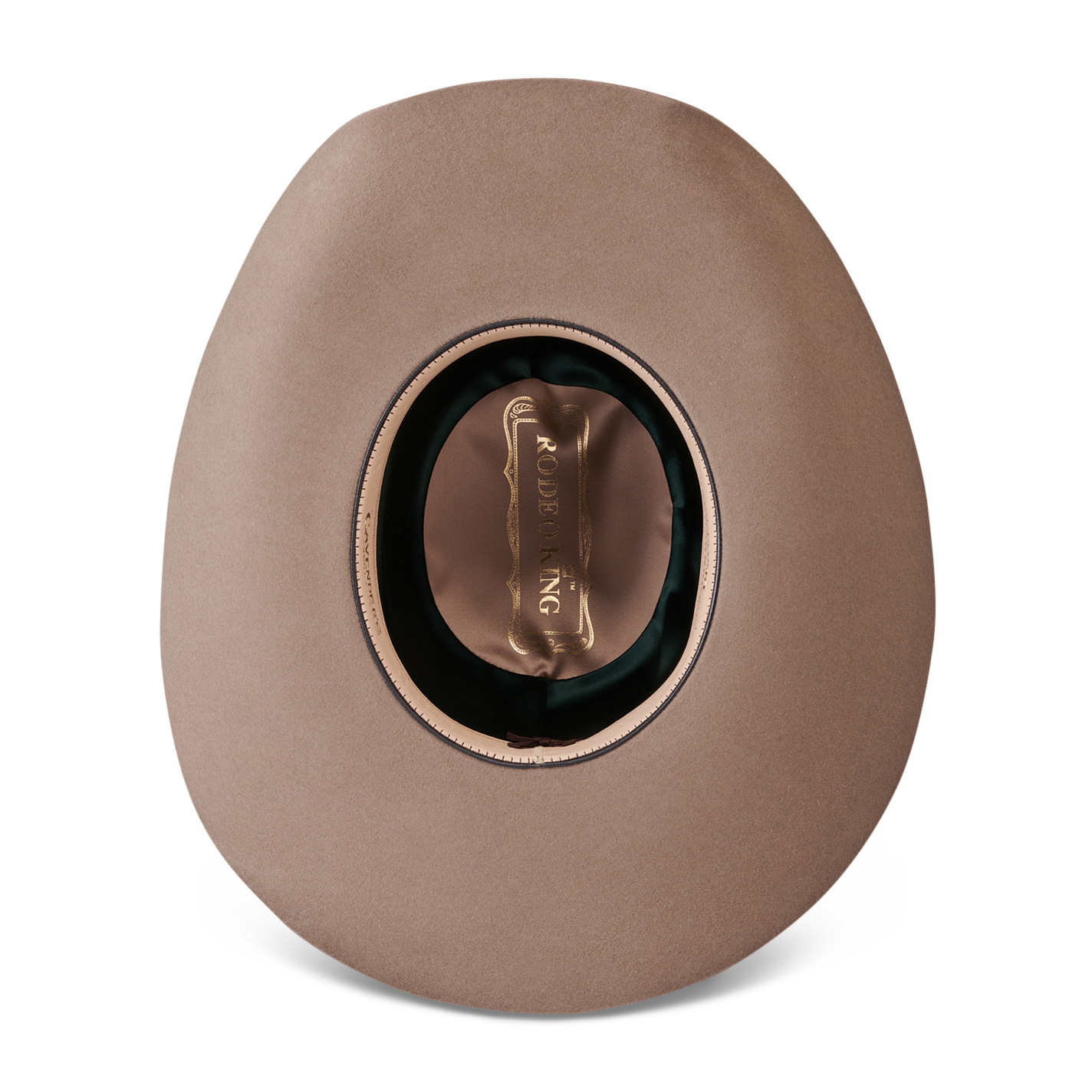 Rodeo King 10X Pecan Open Crown Felt Cowboy Hat - Image 1