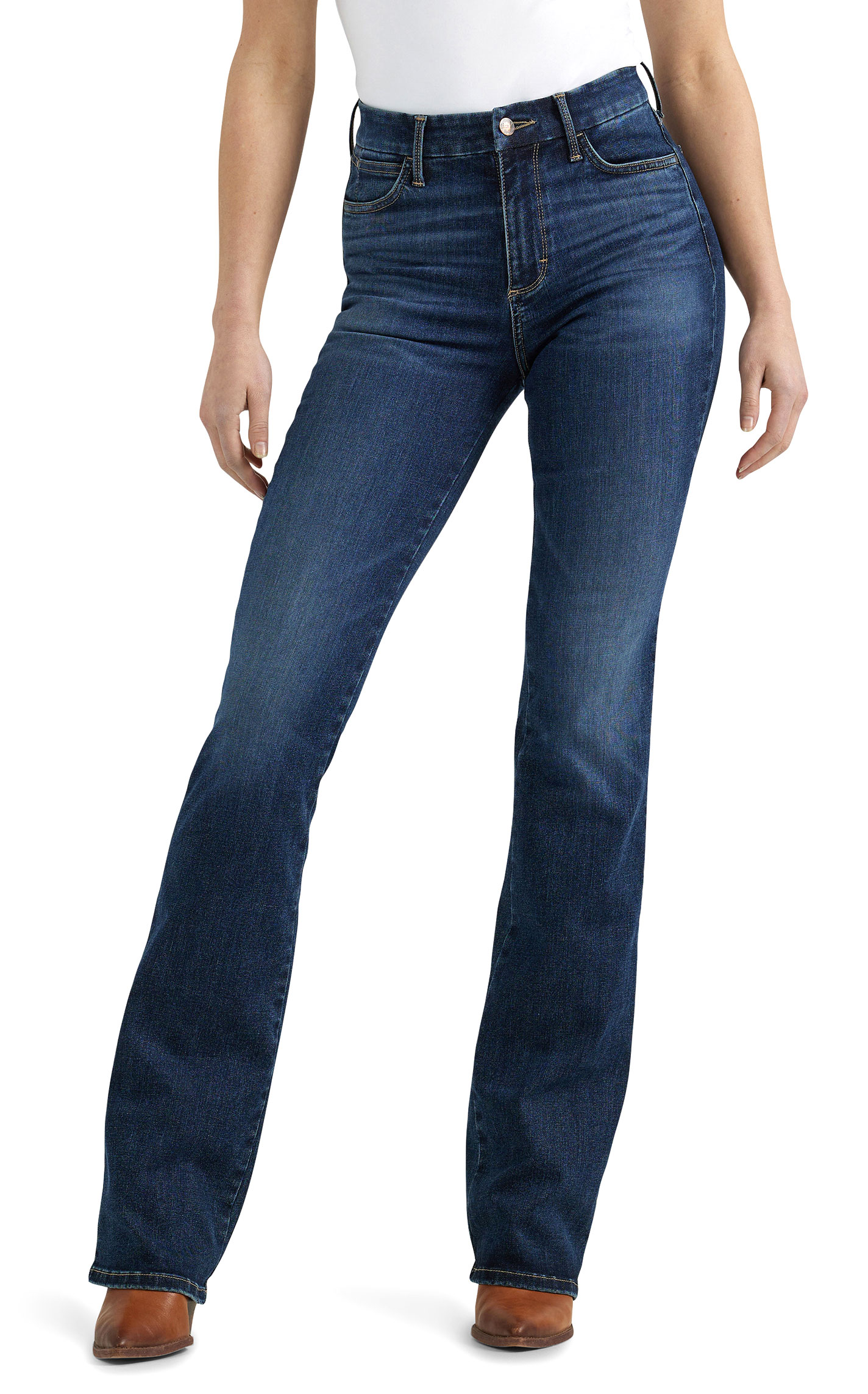 Wrangler Women's Dark Wash Lacey Bespoke Boot Jeans - Image 1