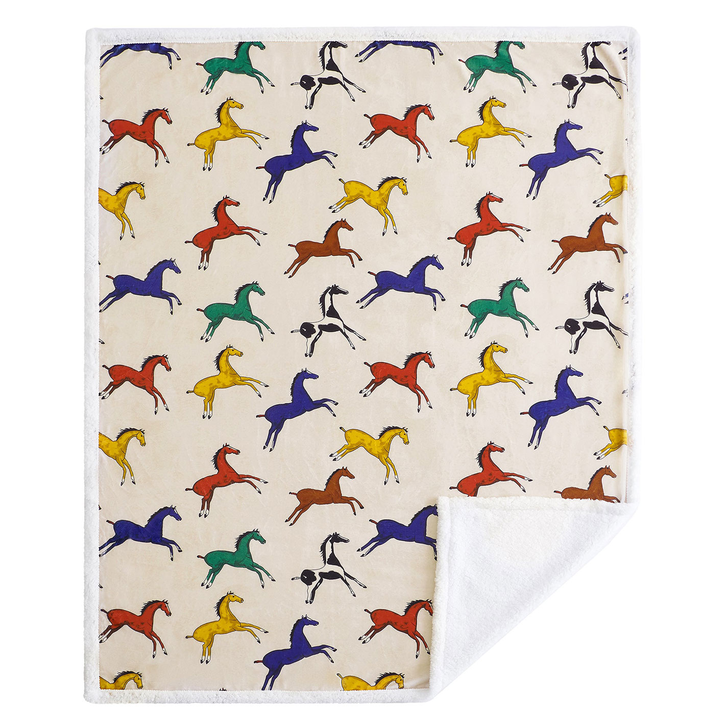 Indigo Hill Wild Horses Campfire Sherpa Throw - Image 4