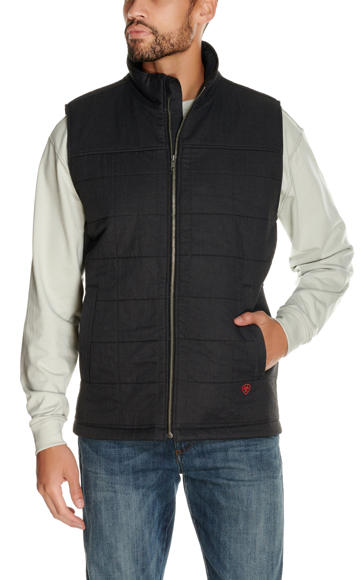 Ariat Men's Black FR 15OZ CAT3 Insulated Work Vest - Image 1