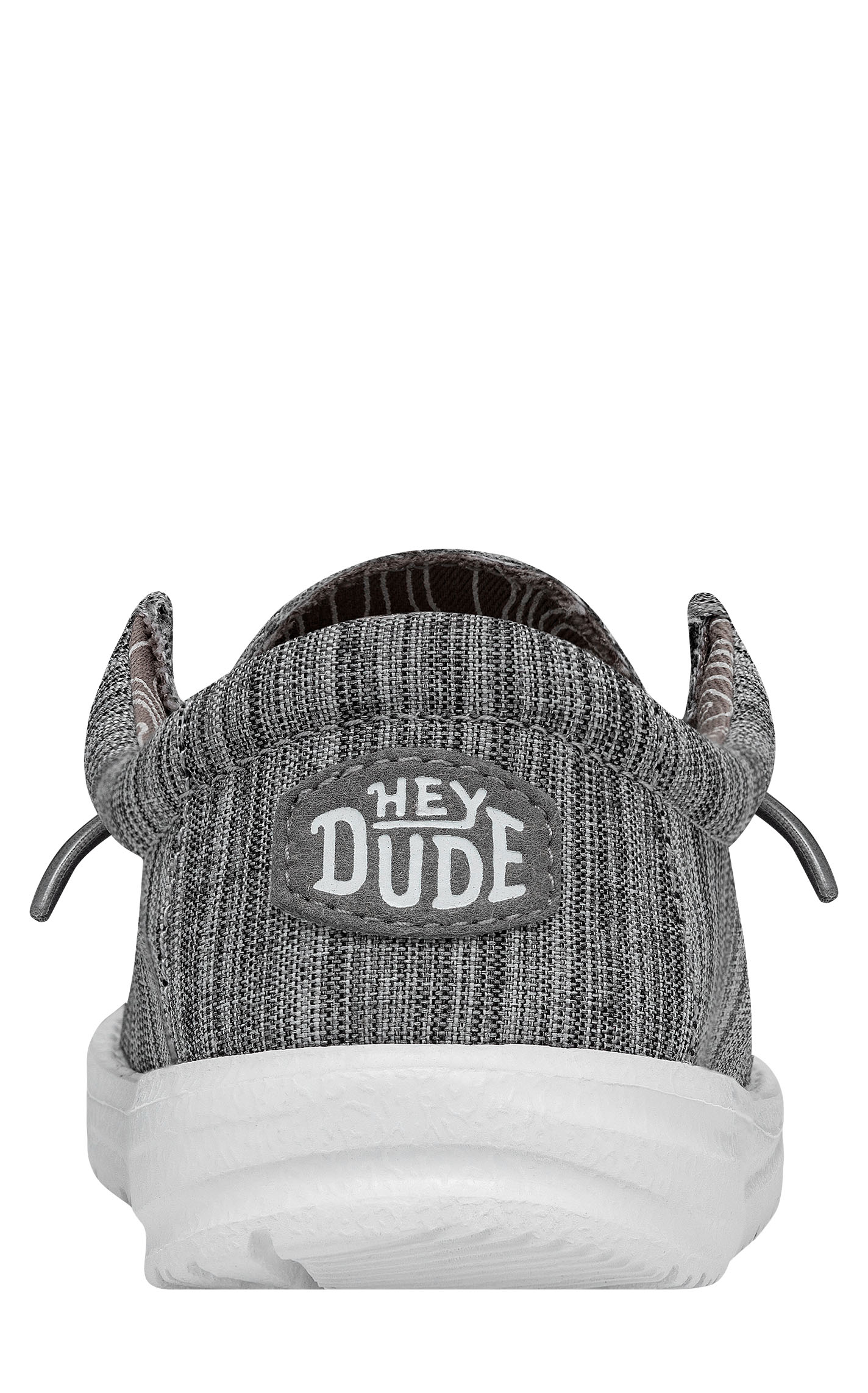 Hey Dude Boys' Wally Blend Linen Stone Moc Toe Lace Up Casual Shoes - Image 1