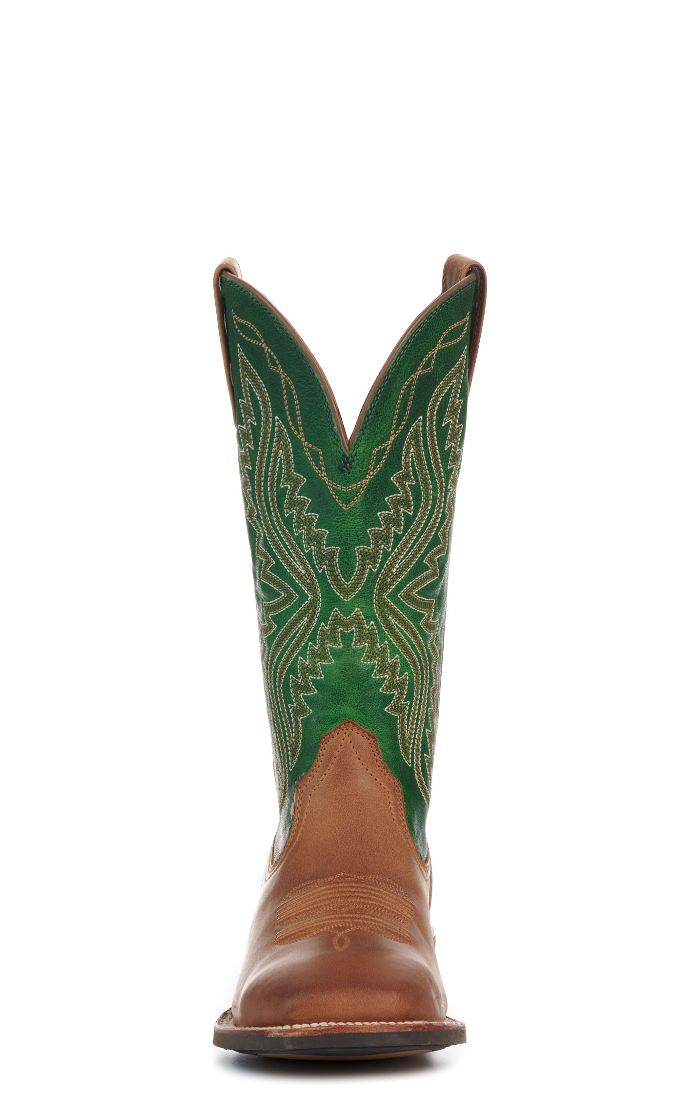 Ariat Men's Wheat Brown Lime TekStep Wide Square Toe Cowboy Boots - Image 1
