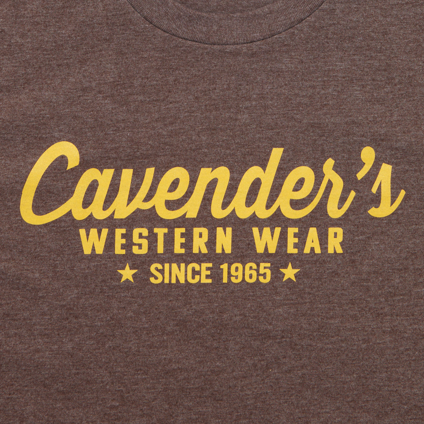 Cavender's Men's Heather Brown Cavender's Script T-Shirt - Image 1