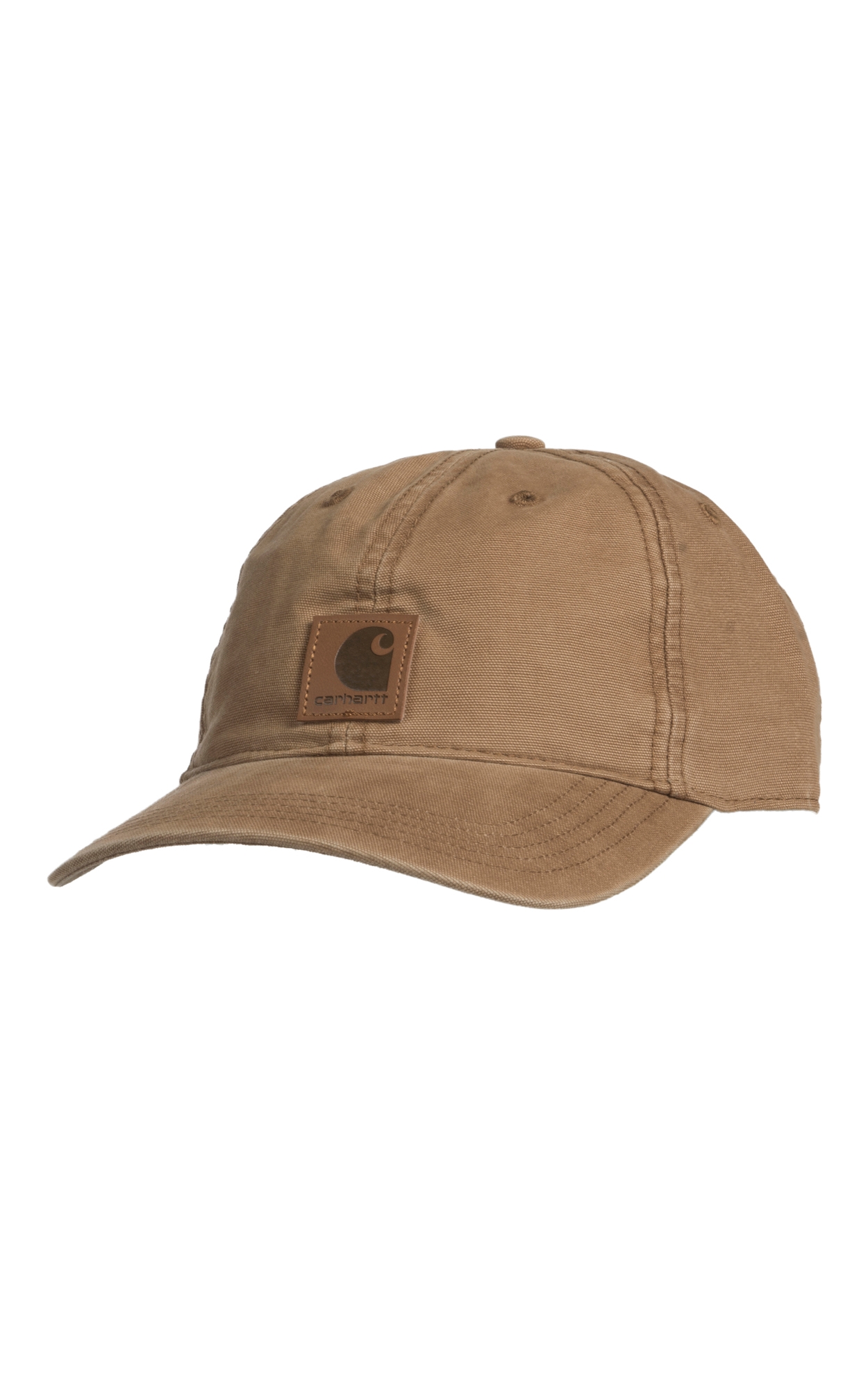 Carhartt Brown Odessa Canvas with Logo Patch Cap - Image 1