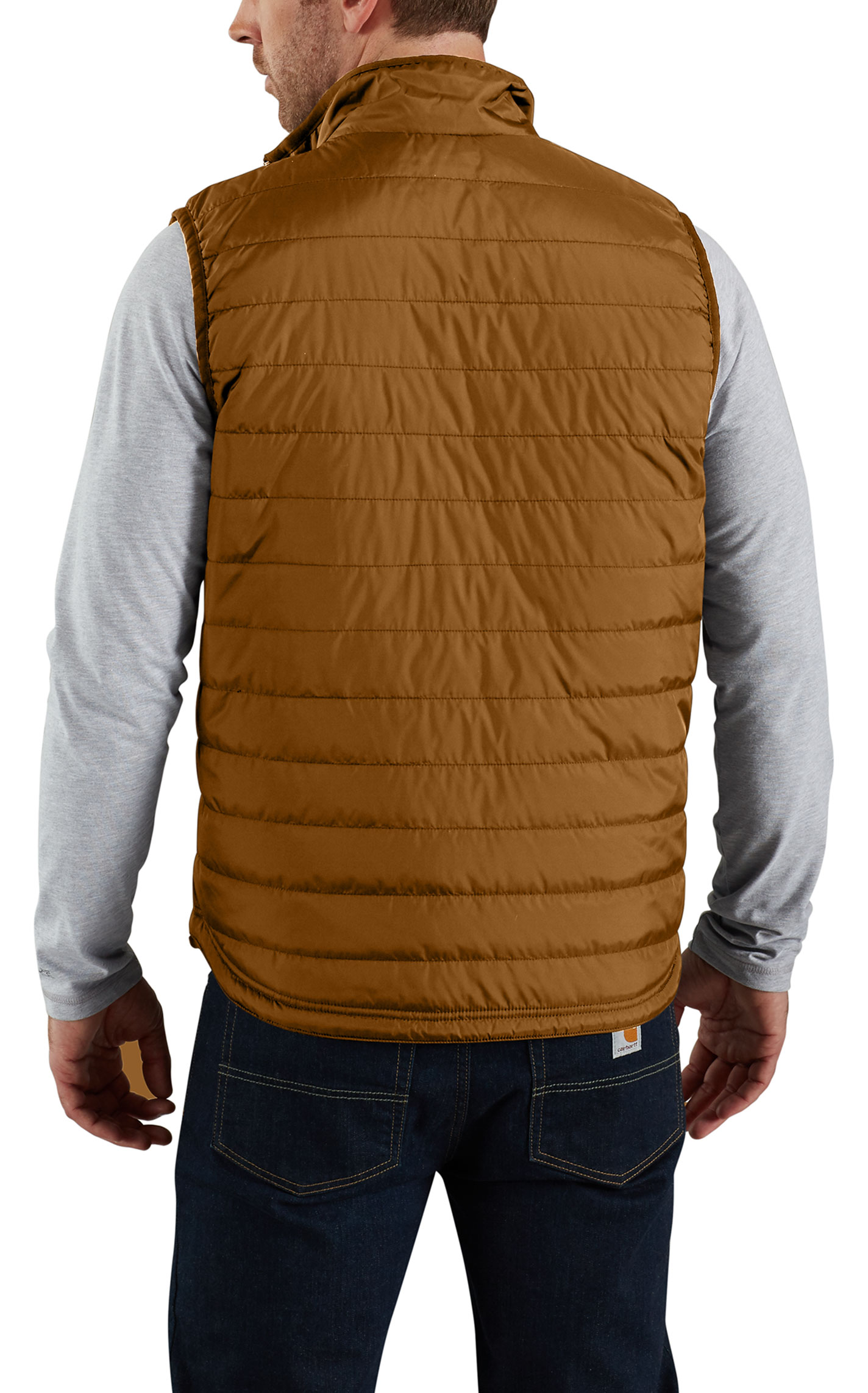 Carhartt Men's Rain Defender Dark Camel Insulated Vest - Image 2
