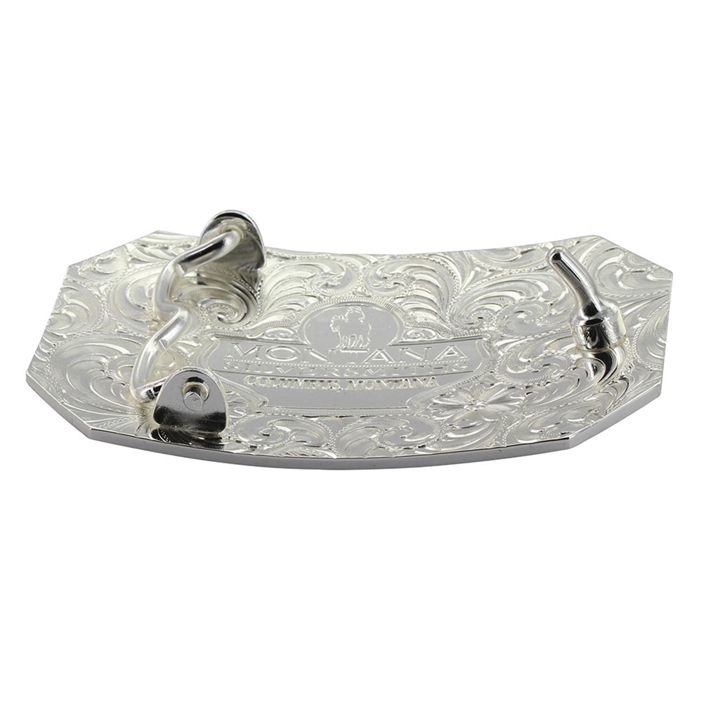 Montana Silversmiths Celtic Silver & Gold Retro Belt Buckle - Image 1
