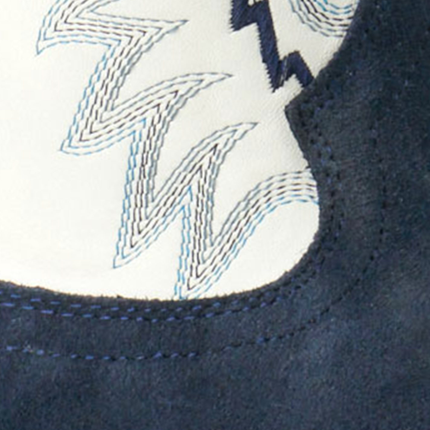 Ariat Men's Futurity Time White and Blue Roughout TekStep Punchy Square Toe Cowboy Boots - Image 1