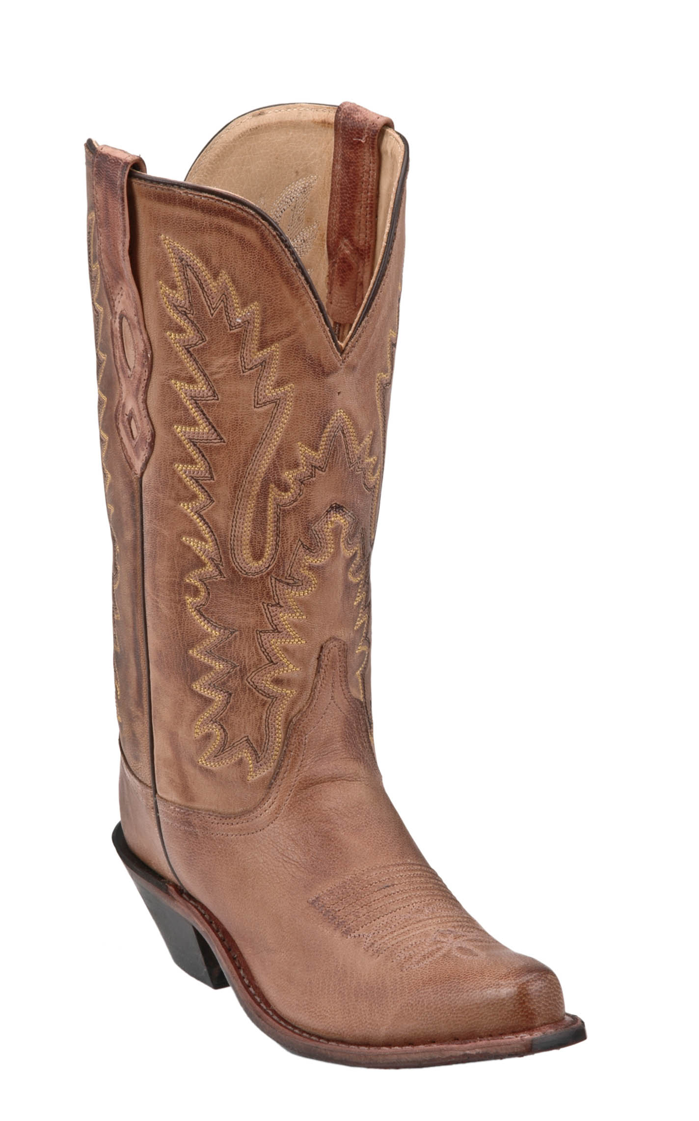 Old West Women's Classic Tan Handcrafted Cowboy Boots - Image 1