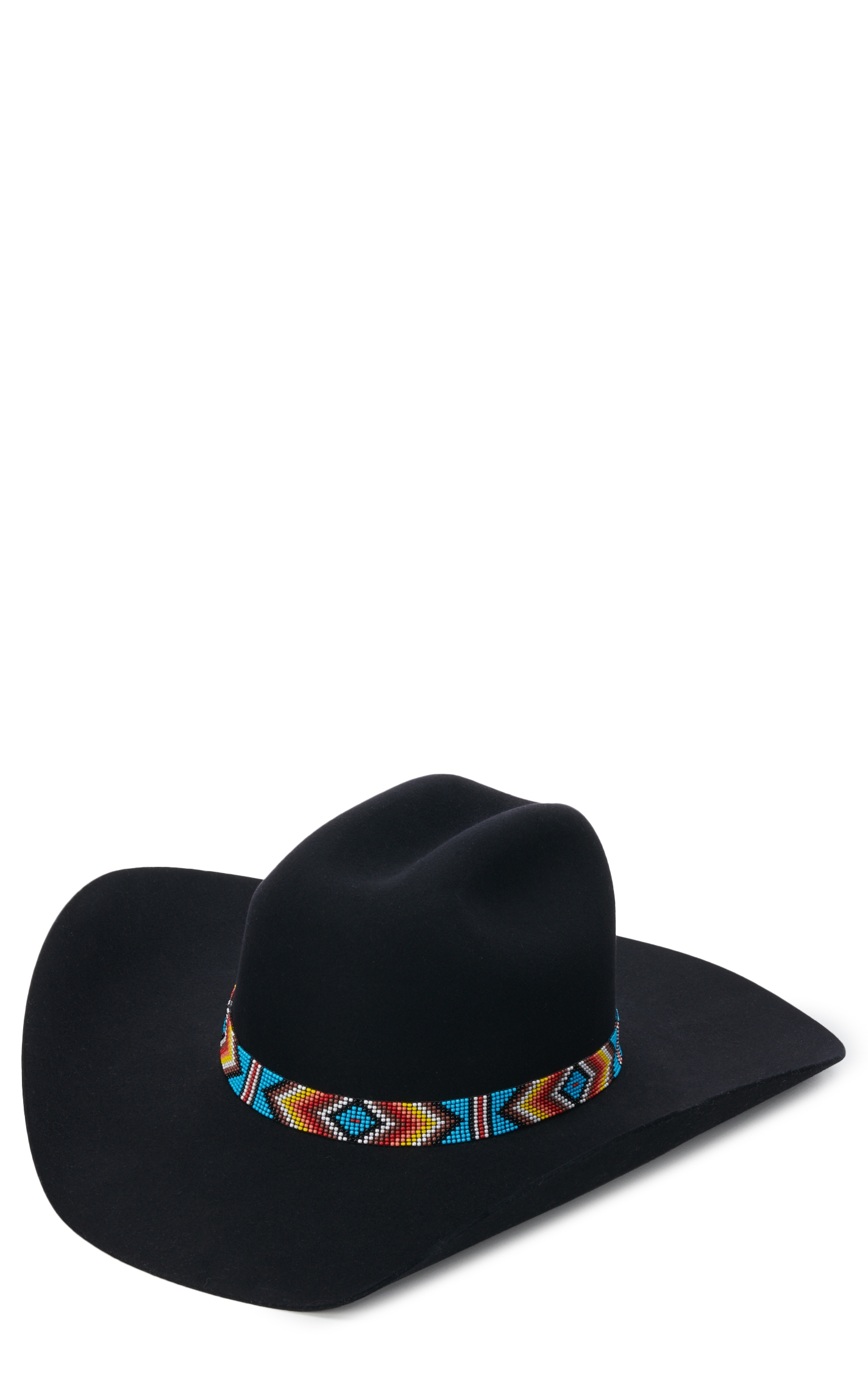 Twister Multi-Colored Aztec Design Beaded Stretch Hatband - Image 1