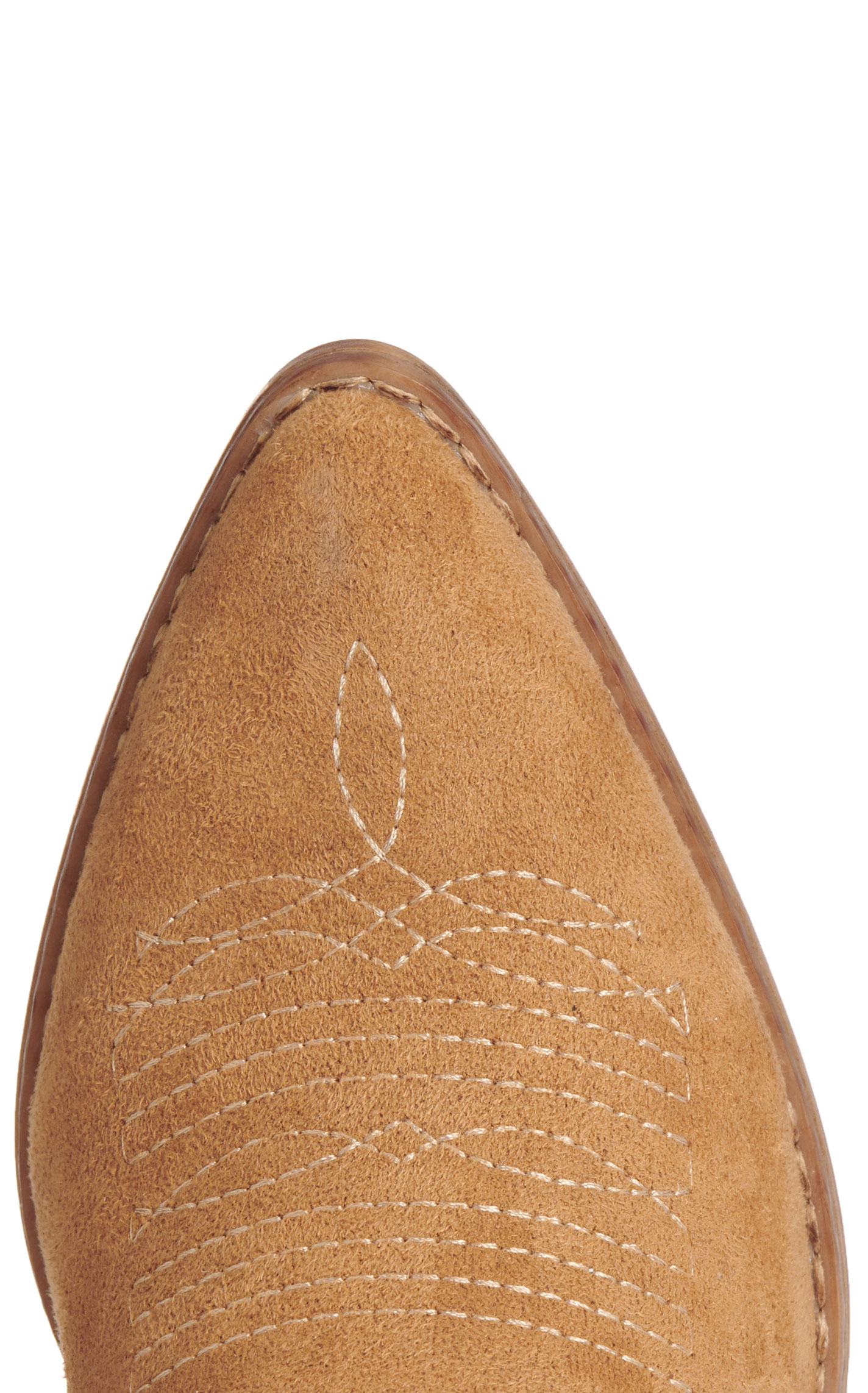 Roper Women’s Tan Faux Suede Star Snip Toe Cowboy Boots - Image 1