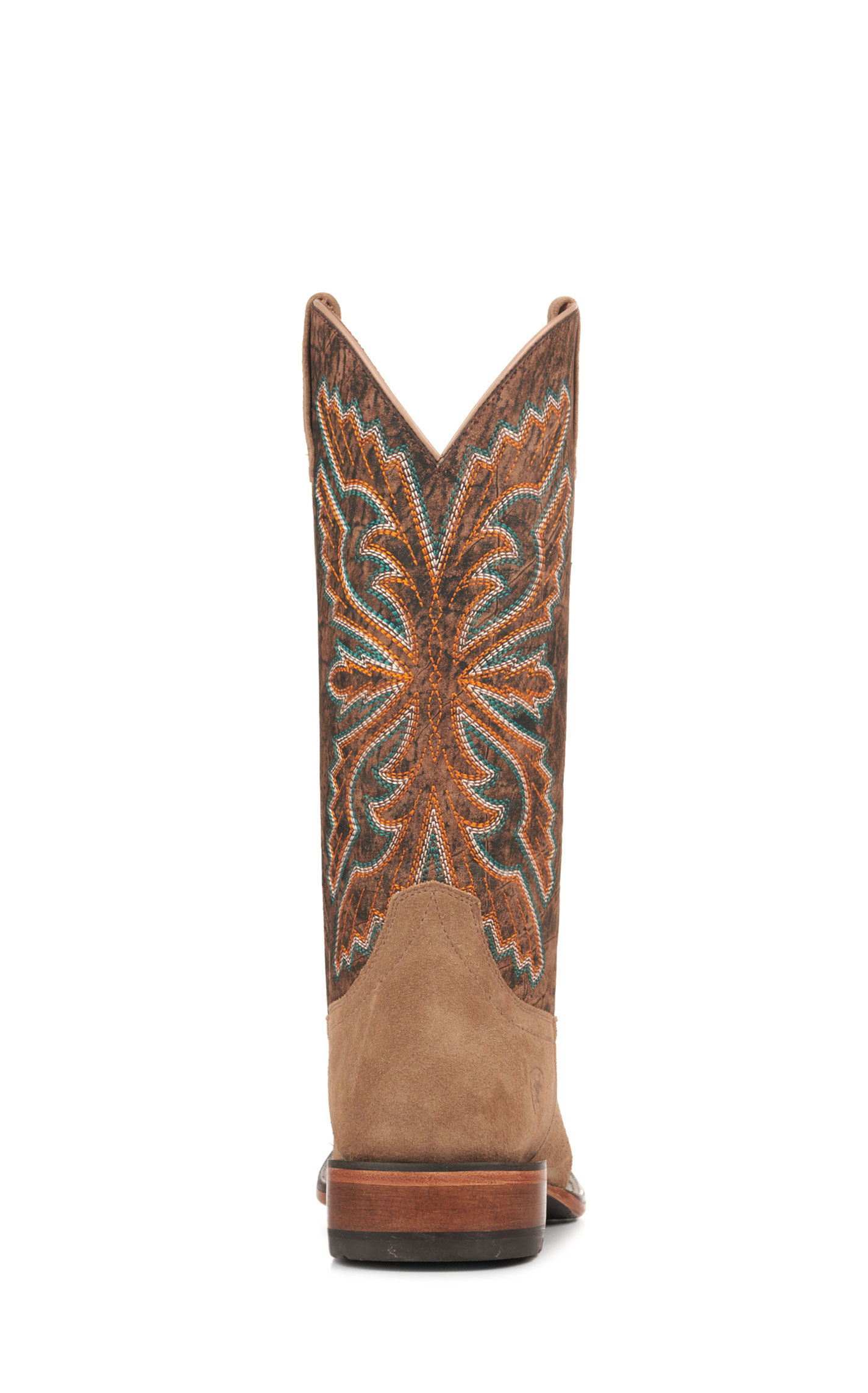 Ariat Men's Sting Tan Roughout and Dark Tan TekStep Wide Square Toe Cowboy Boots - Image 1