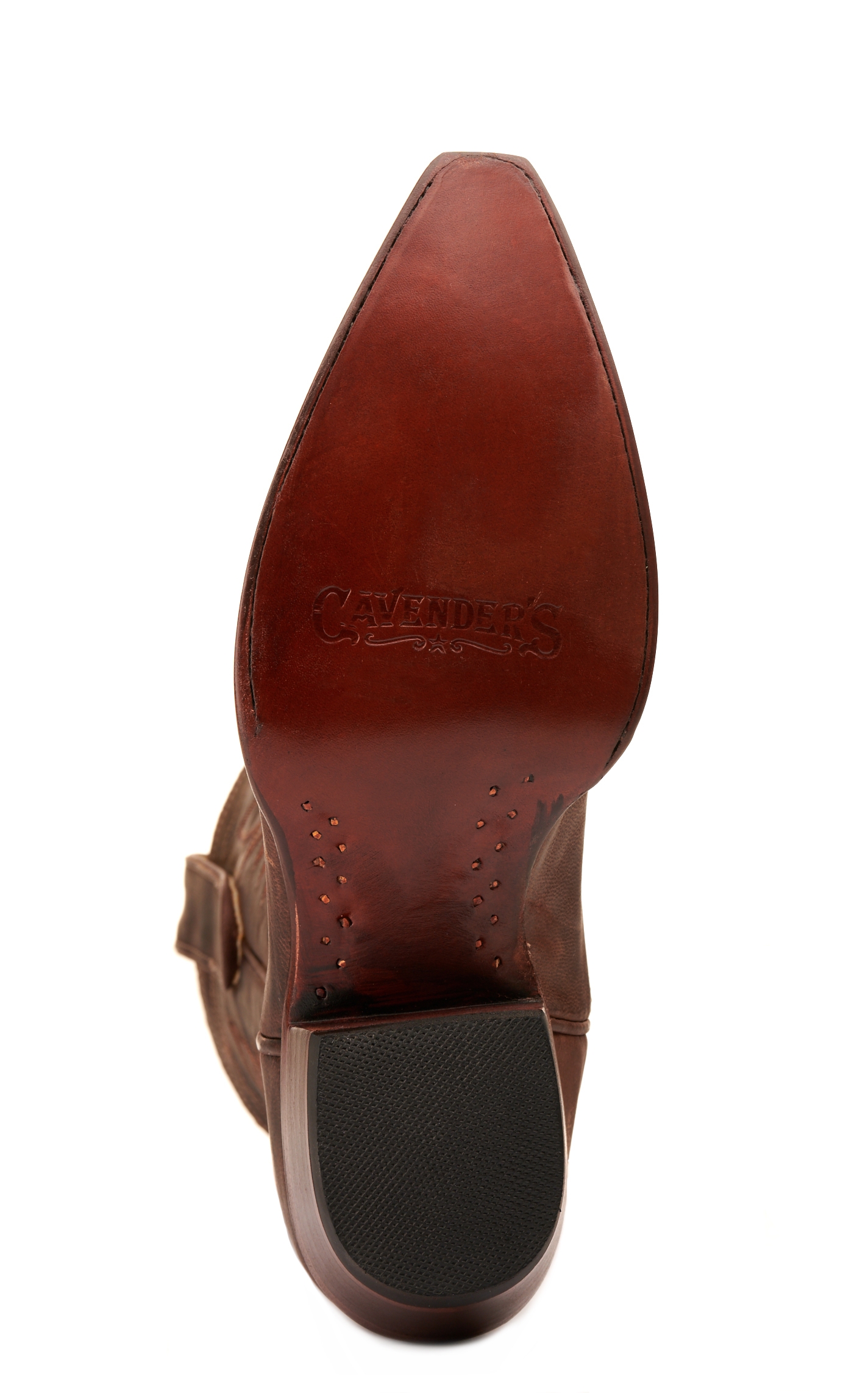Cavender’s Women’s Burnished Tan Leather Snip Toe Cowboy Boots - Image 1