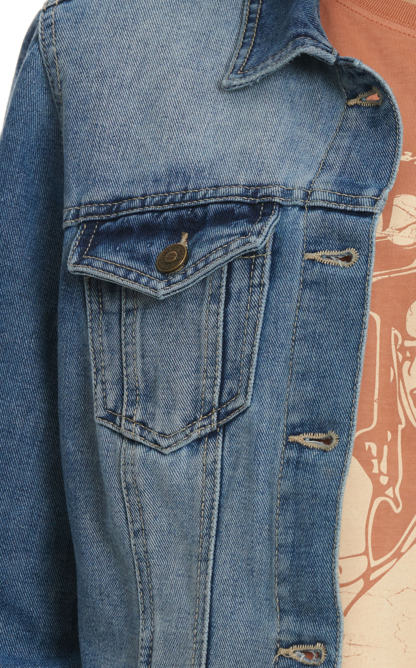 One5One Women's Medium Stonewash Denim Jacket - Image 1