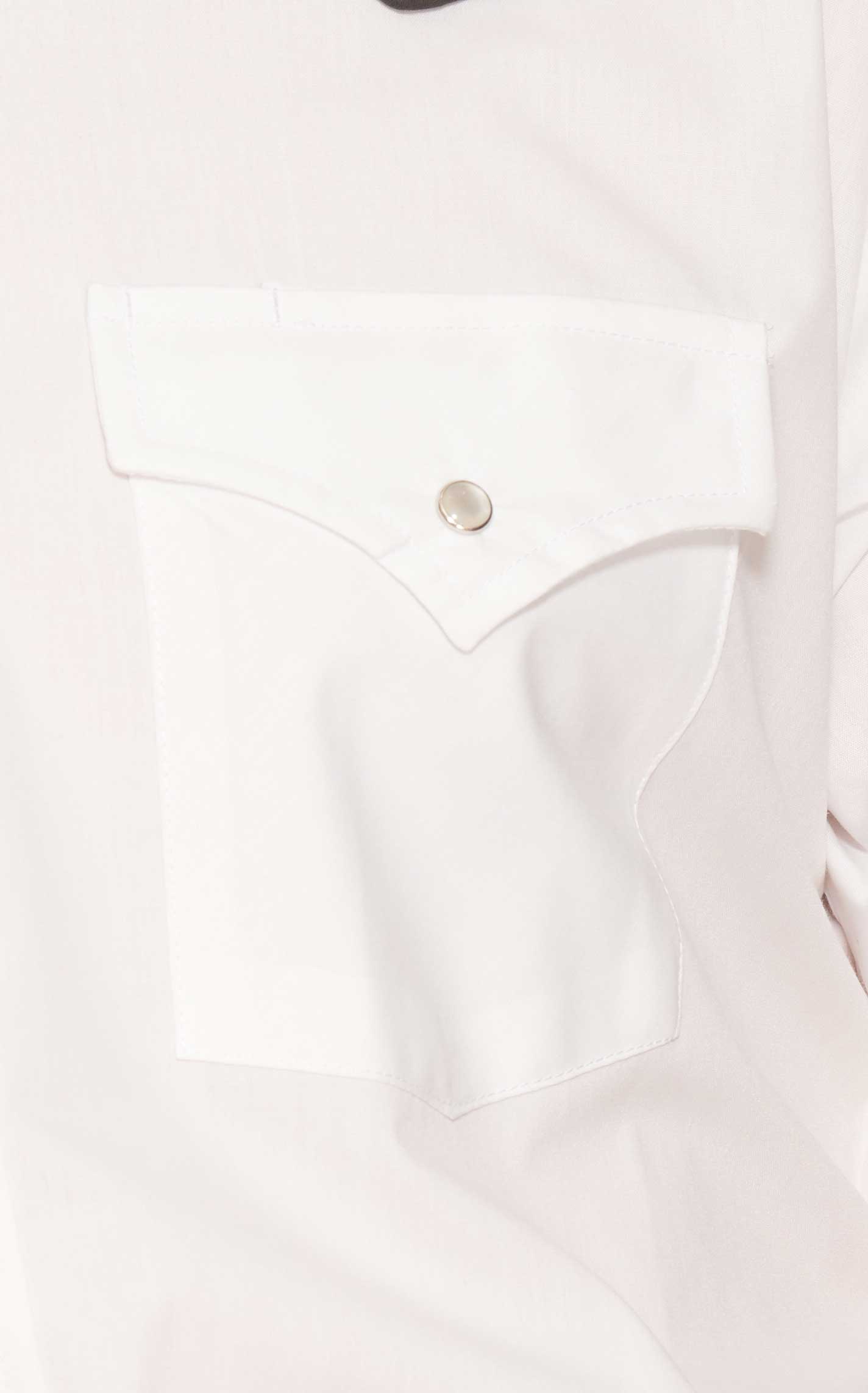 Ely Cattleman Men's White with Black Piping Short Sleeve Fashion Shirt - Image 1