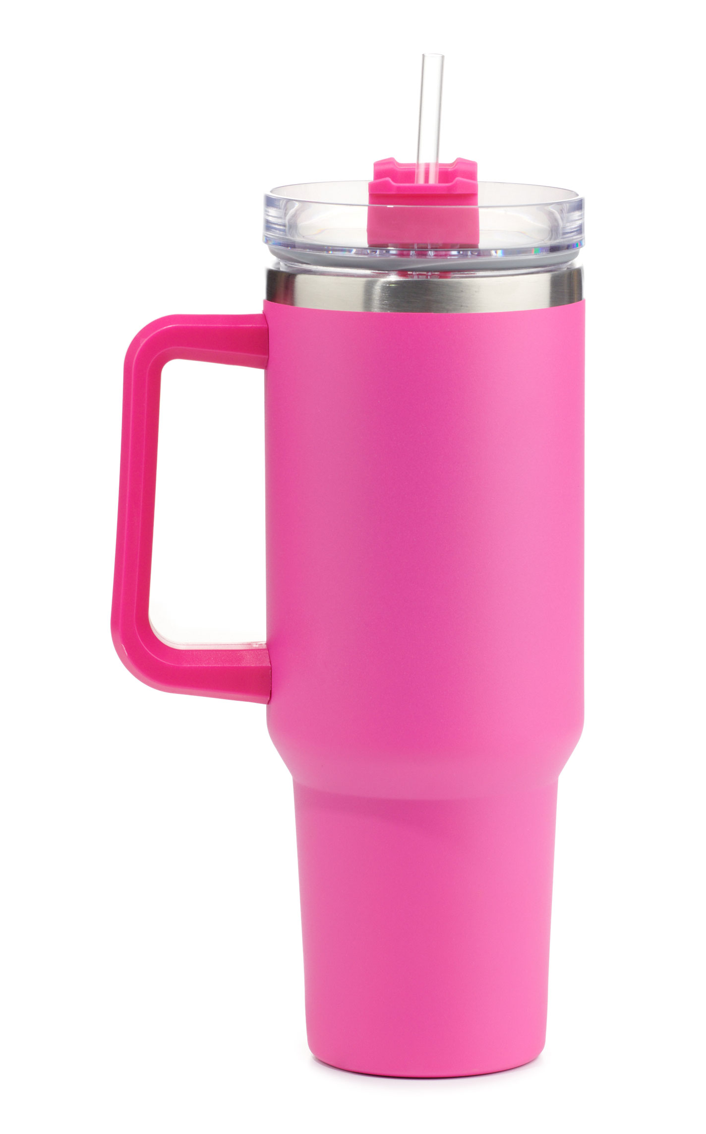 Girlie Girl Originals Hot Pink 40 oz. Handled Morgan Tumbler - Image 1