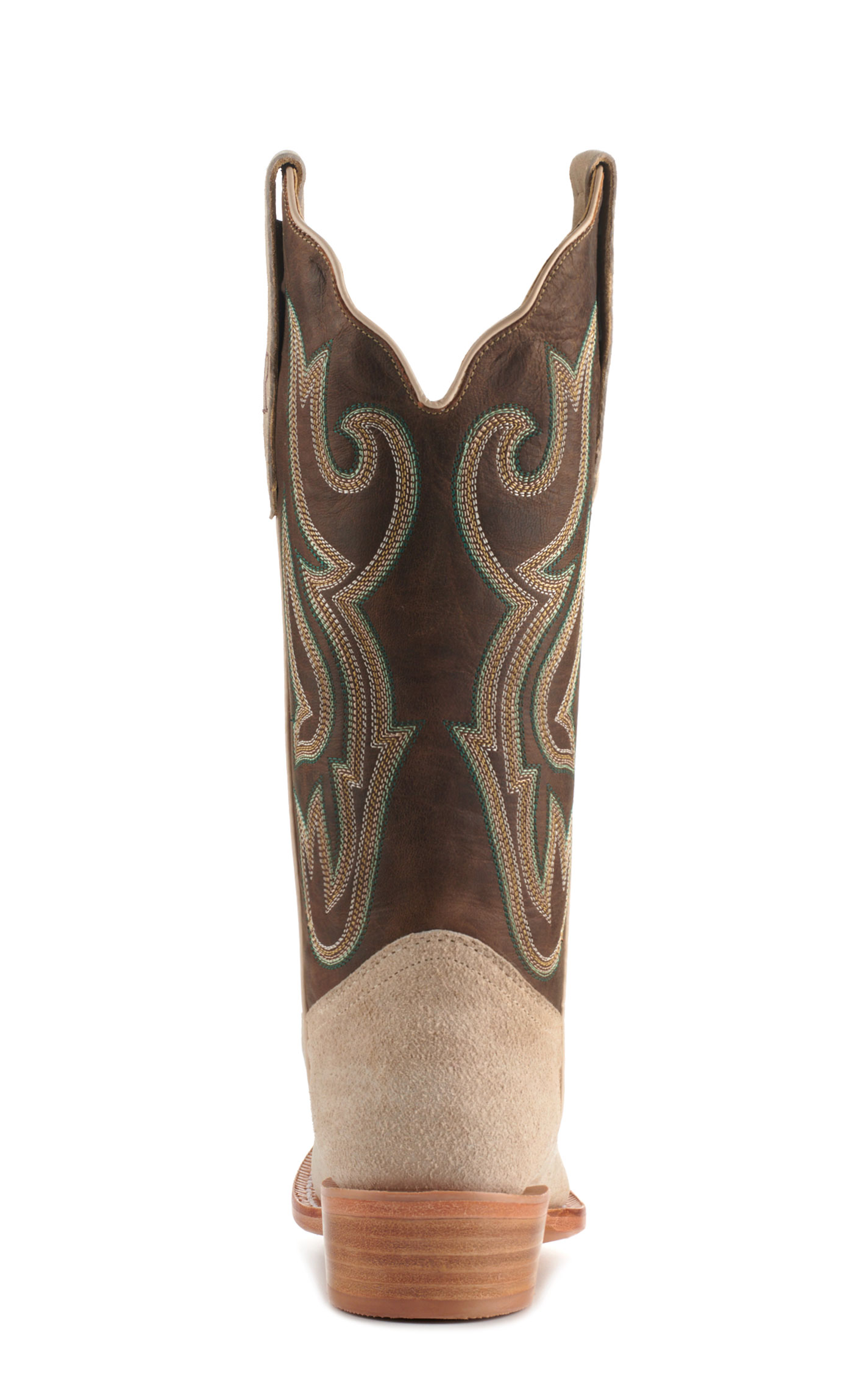 R. Watson Women's Honey Brown and Bone Boar Punchy Square Toe Cowboy Boots - Image 1