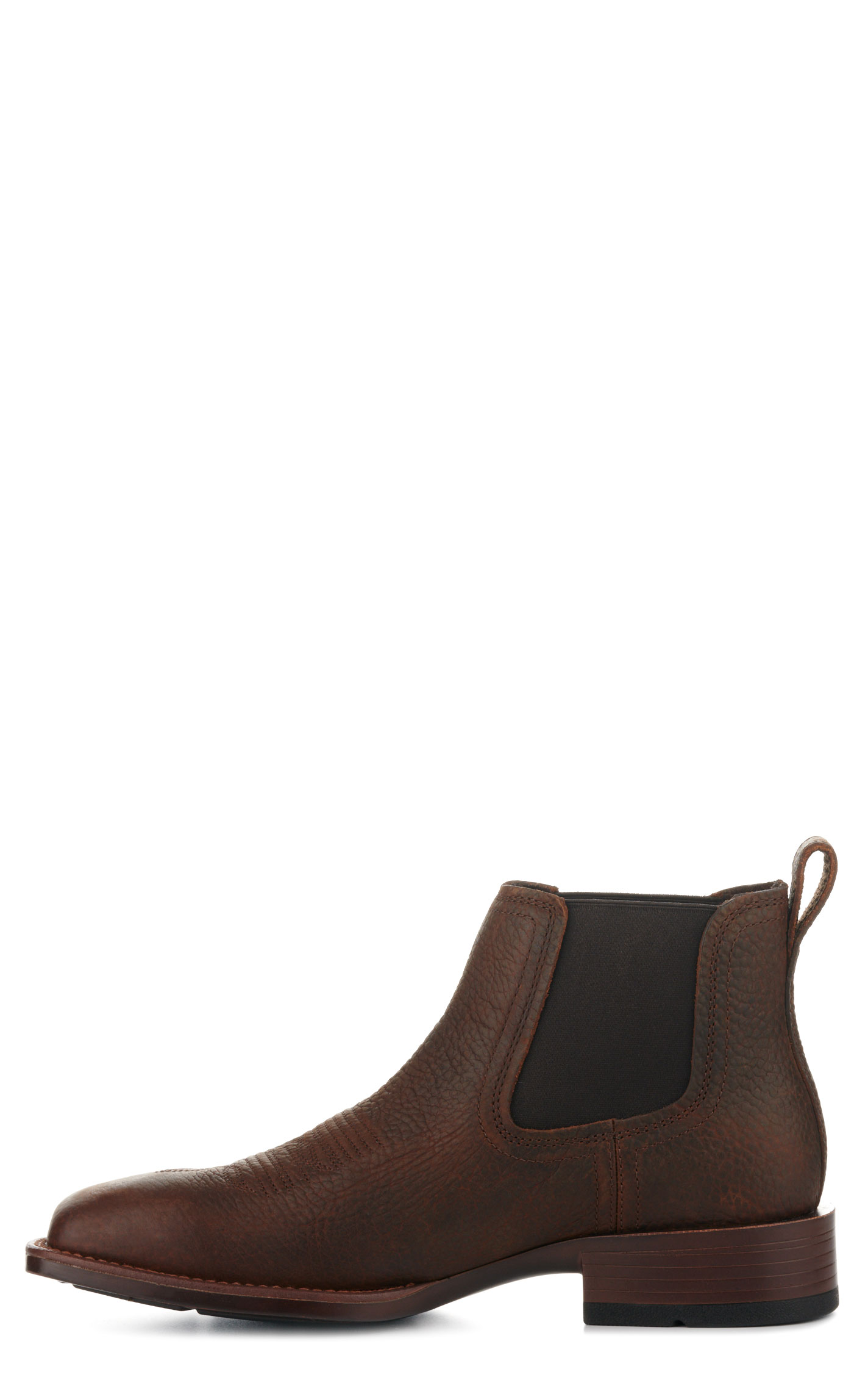 Ariat Men's Booker Ultra Oiled Brown Bantamweight Wide Square Toe Chelsea Boots - Image 1