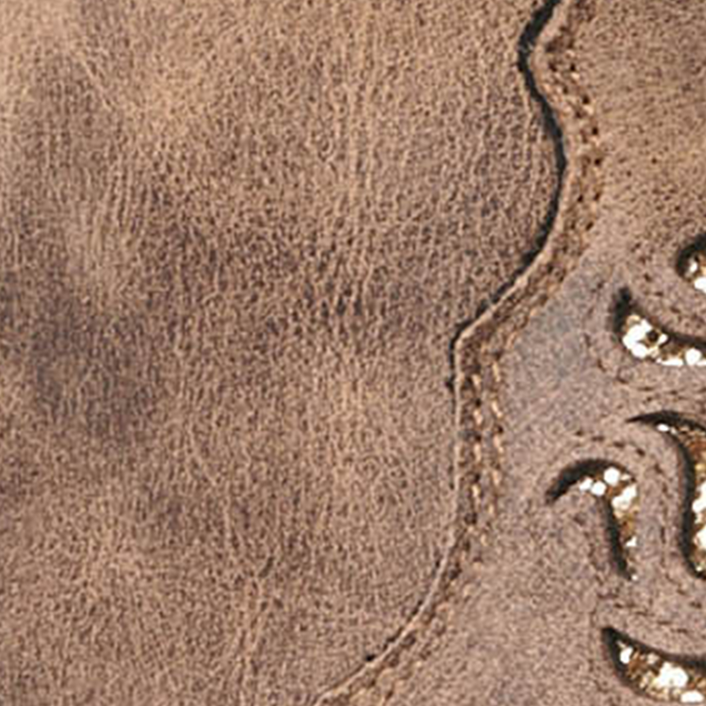 Roper Women's Riley Glitz Brown with Copper Glitter Inlay Snip Toe Cowboy Boots - Image 1
