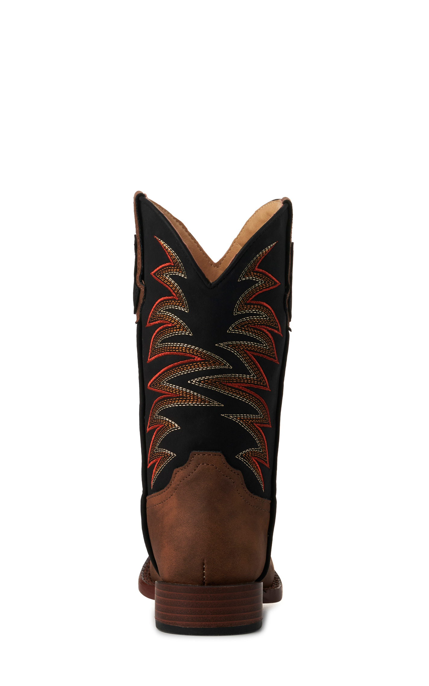Roper Kids' Tan and Black Square Toe Cowboy Boots - Image 1