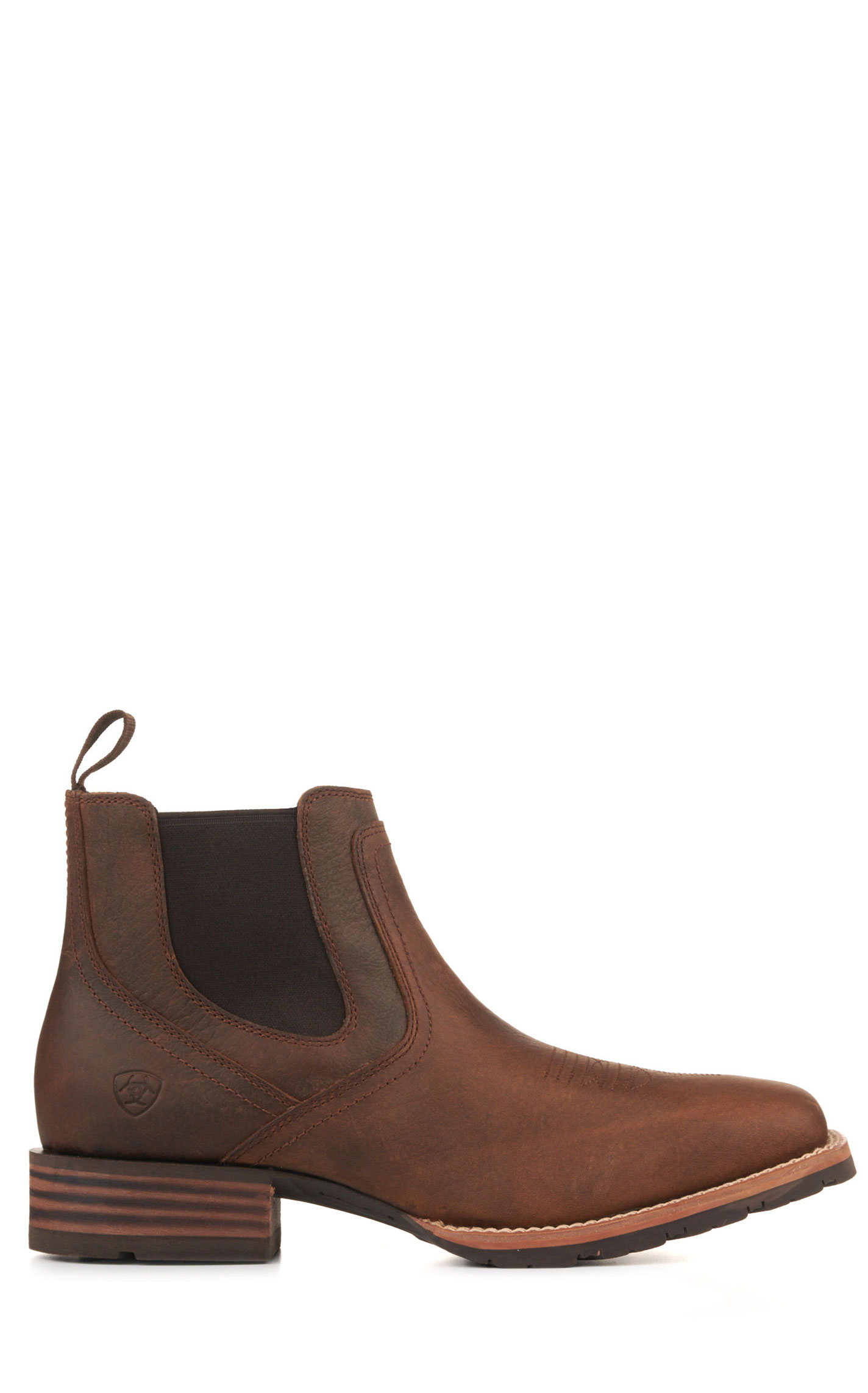Ariat Men's Hybrid Low Boy Brown Wide Square Toe Chelsea Boots - Image 1