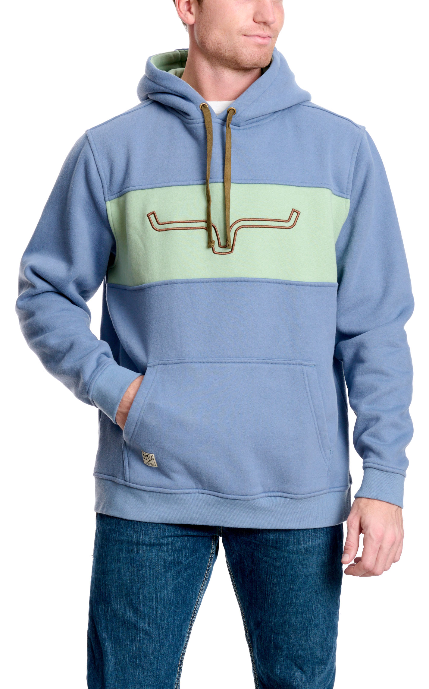Kimes Ranch Men's Ripon Slate & Mint Logo Hoodie - Image 1