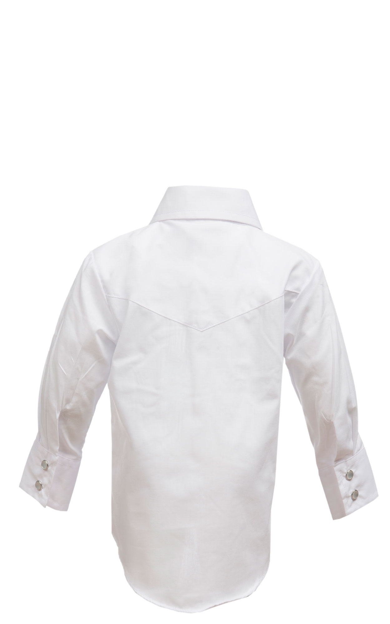 Ely Cattleman Solid White Long Sleeve Snap  Sizes 0-8 - Image 1