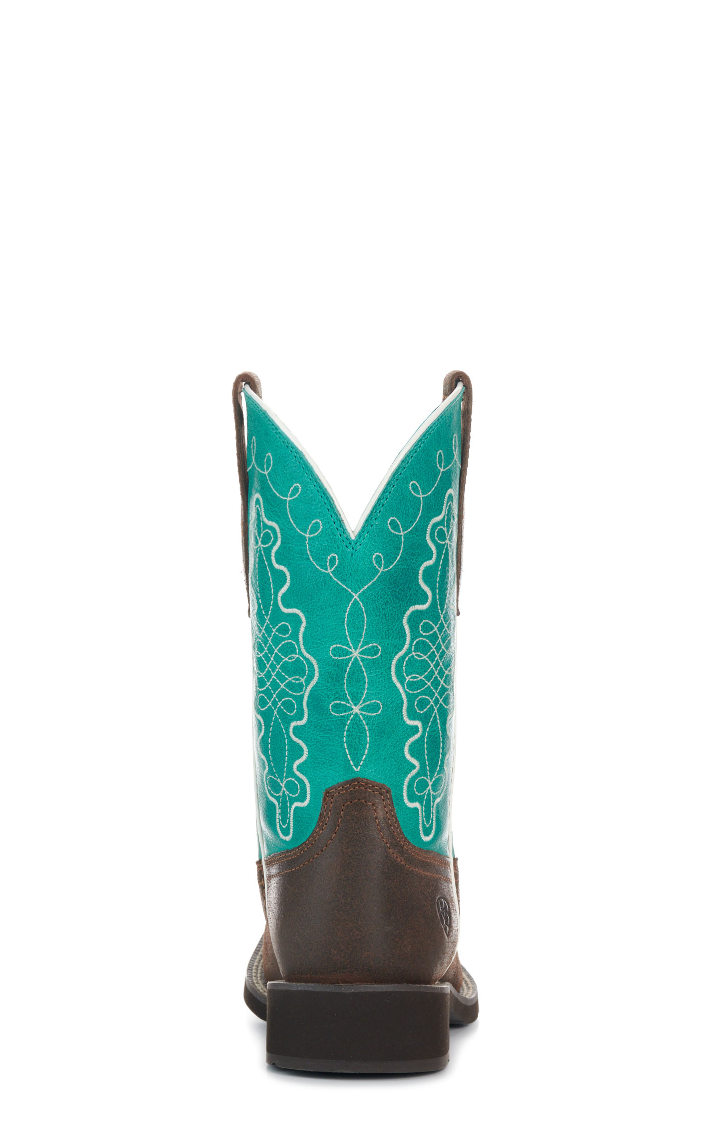 Ariat Women's Callie Hickory & Turquoise Wide Square Toe Cowboy Boots - Image 1