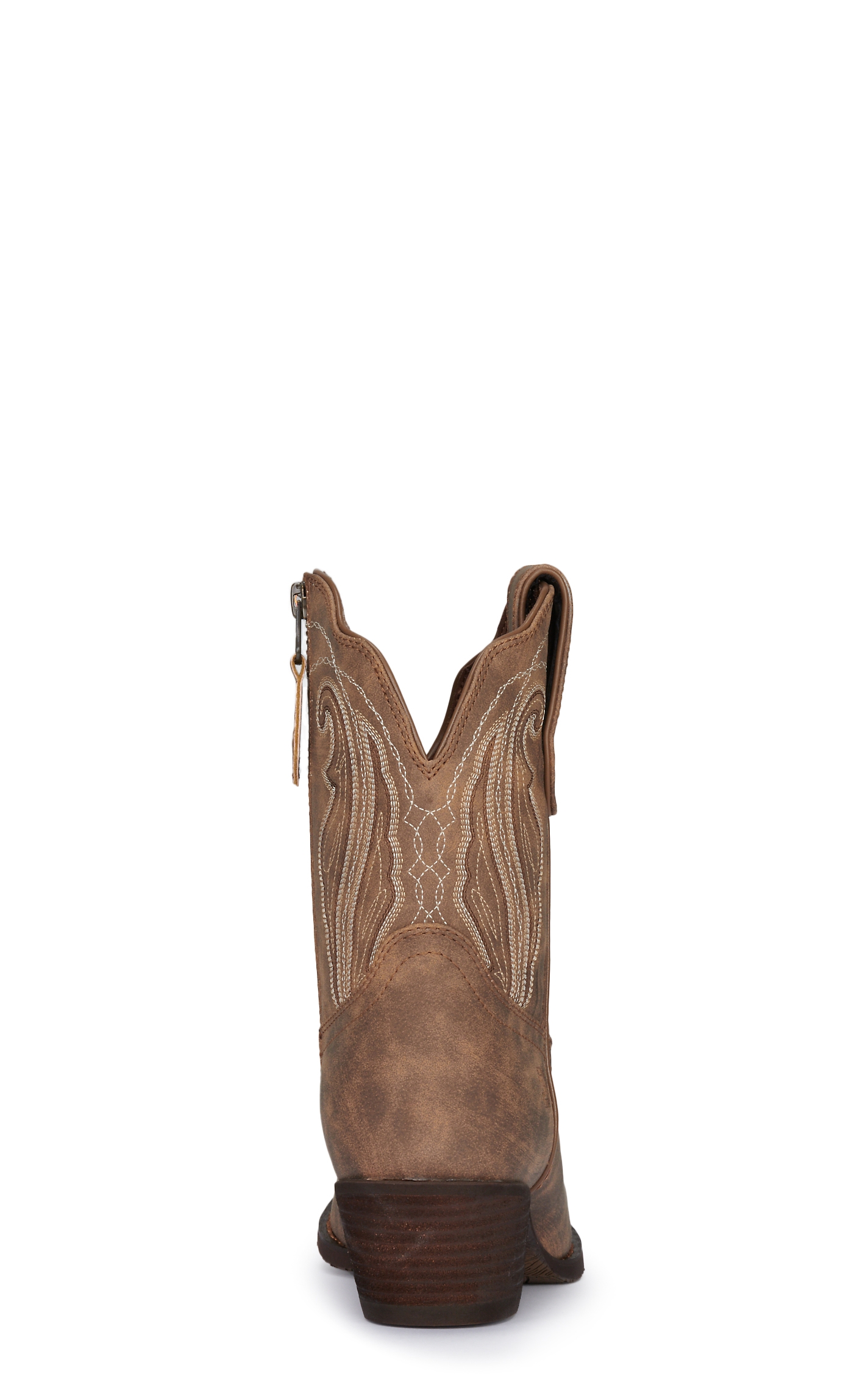 Durango Women's Crush Driftwood Brown with Fancy Stitching Snip Toe Cowboy Booties - Image 1