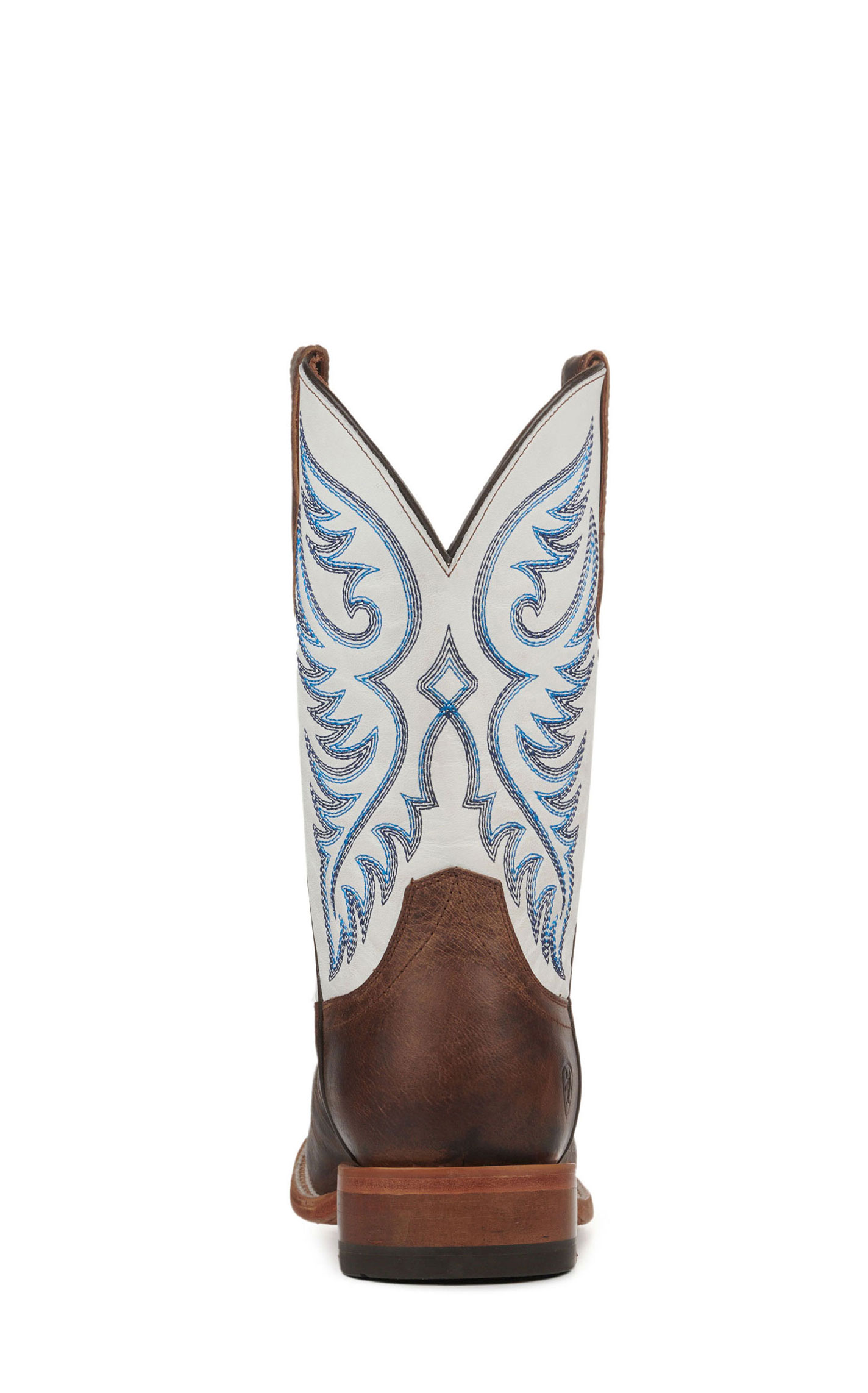 Ariat Men's Wiley Pecan Brown and Coastal Cream TekStep Wide Square Toe Cowboy Boots - Image 1