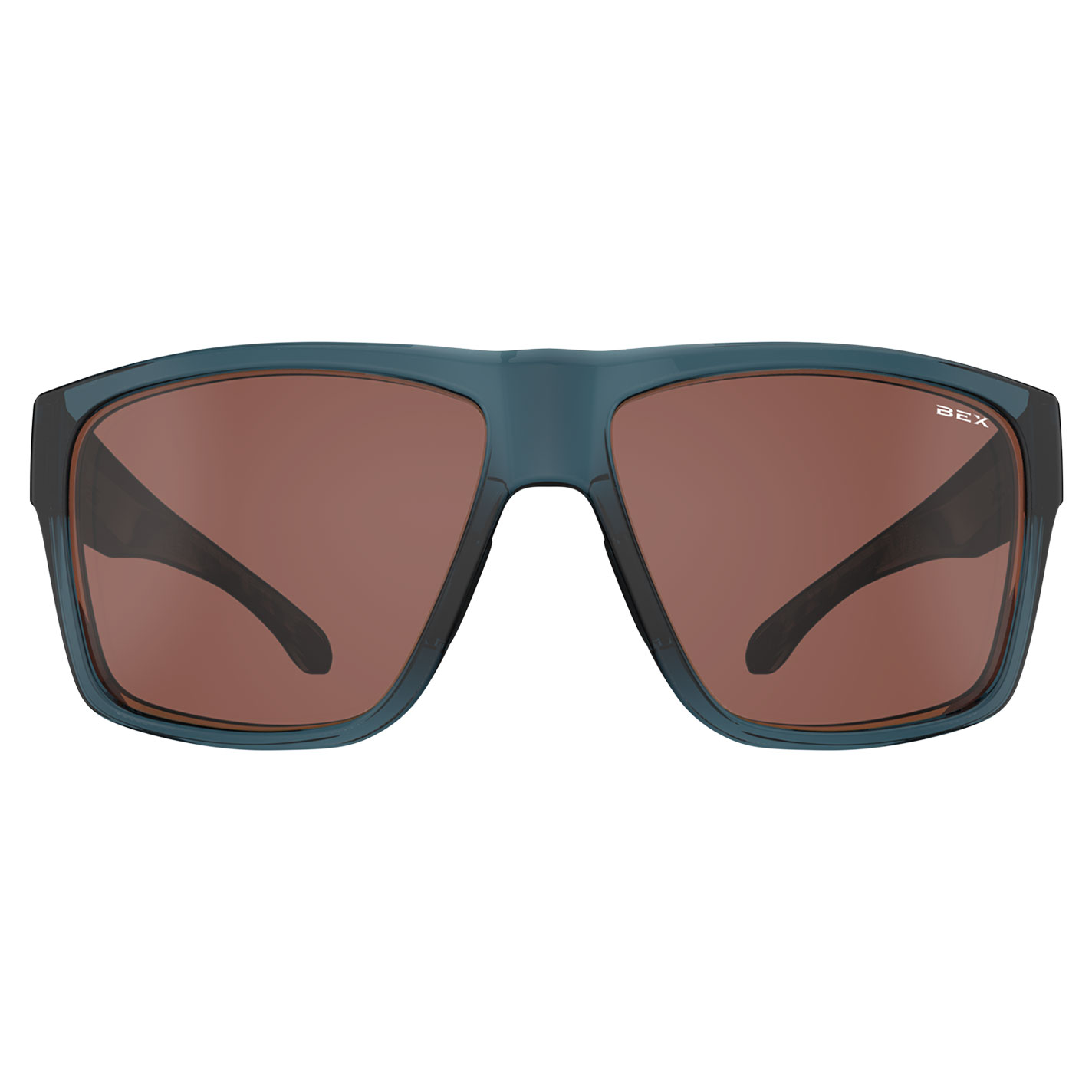 Bex Pillar Clear Lake Blue & Brown Sunglasses - Image 1