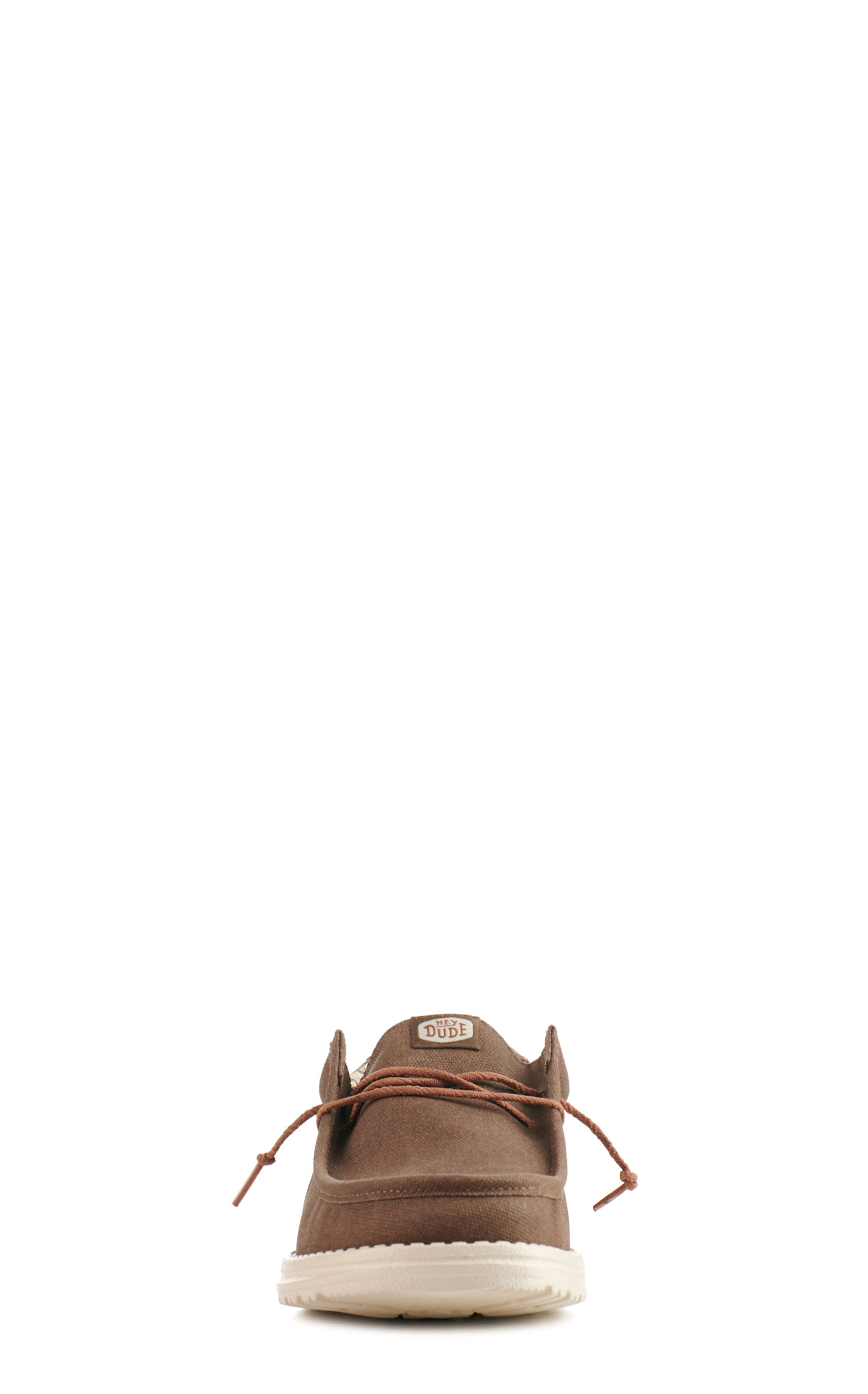 Hey Dude Men's Wally Waxed Canvas Walnut Moc Toe Casual Shoes - Image 1
