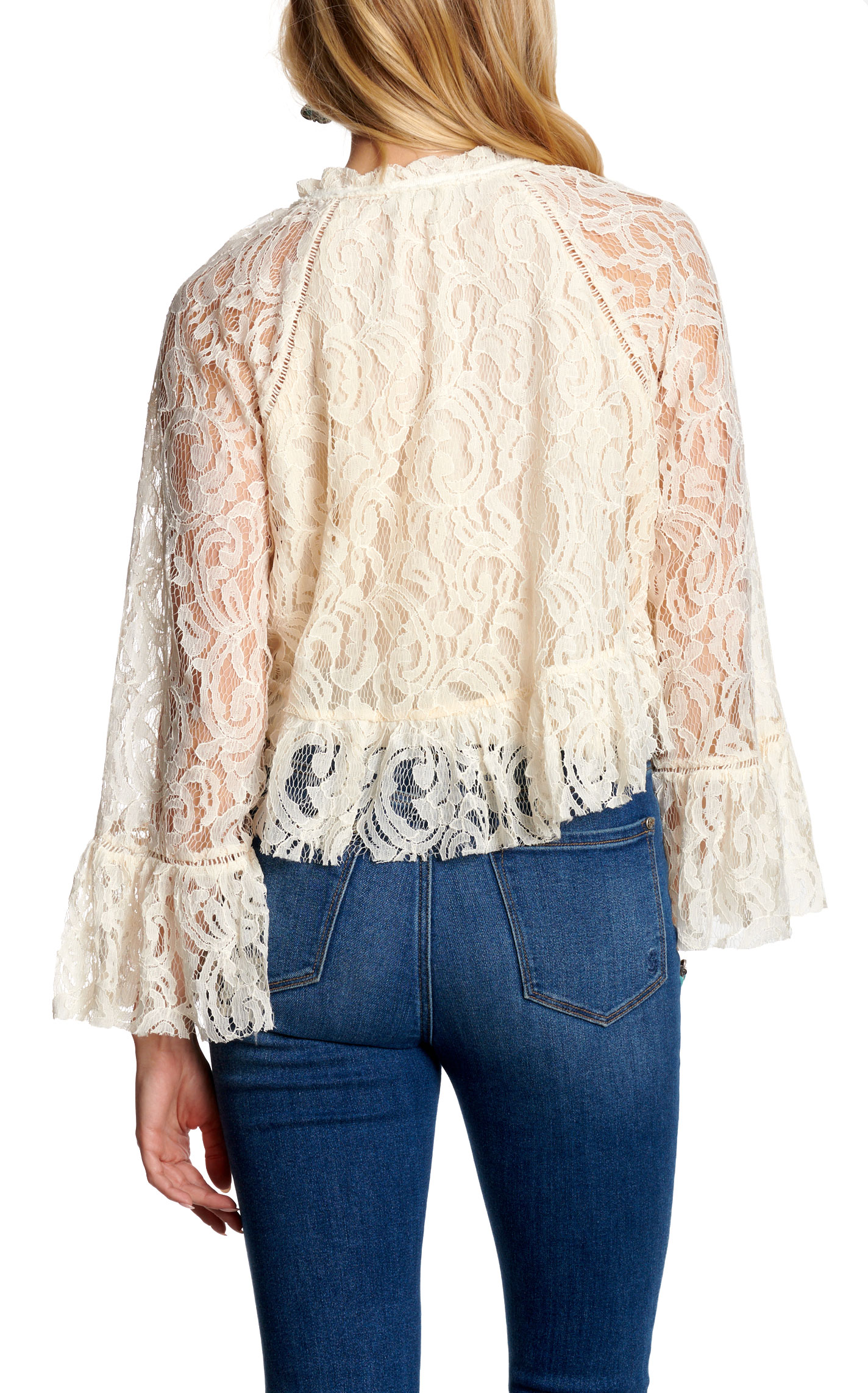Blue B Women's Ivory Lace Top - Image 3